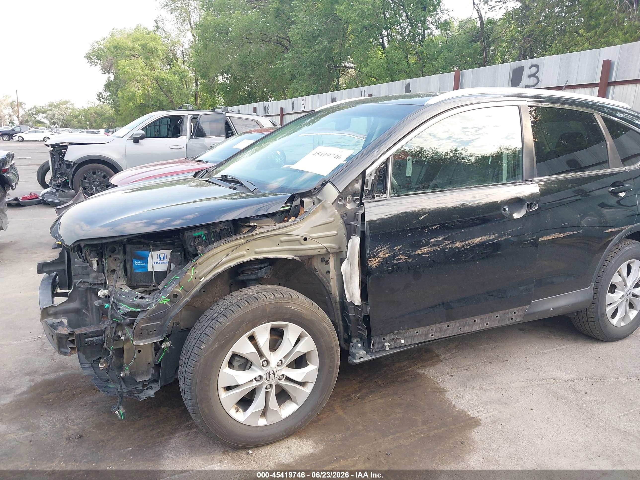 2013 Honda Cr-v Ex-l Black vin: 2HKRM4H76DH653526