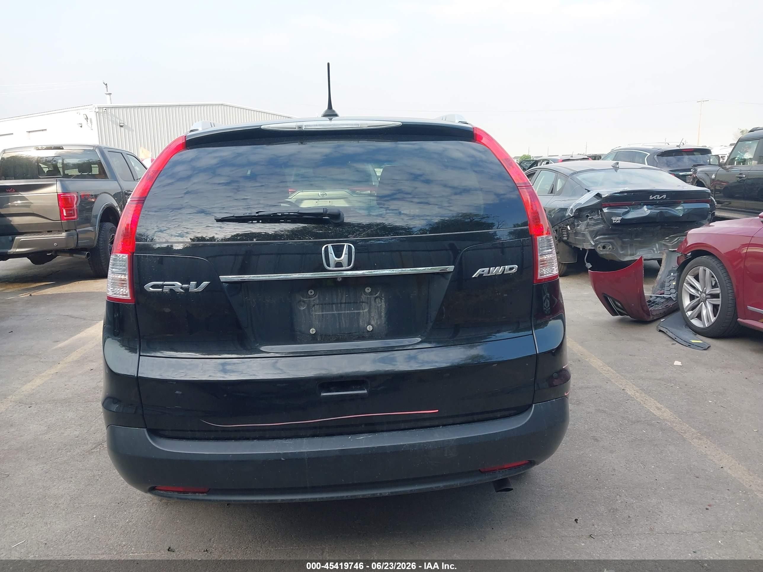 2013 Honda Cr-v Ex-l Black vin: 2HKRM4H76DH653526
