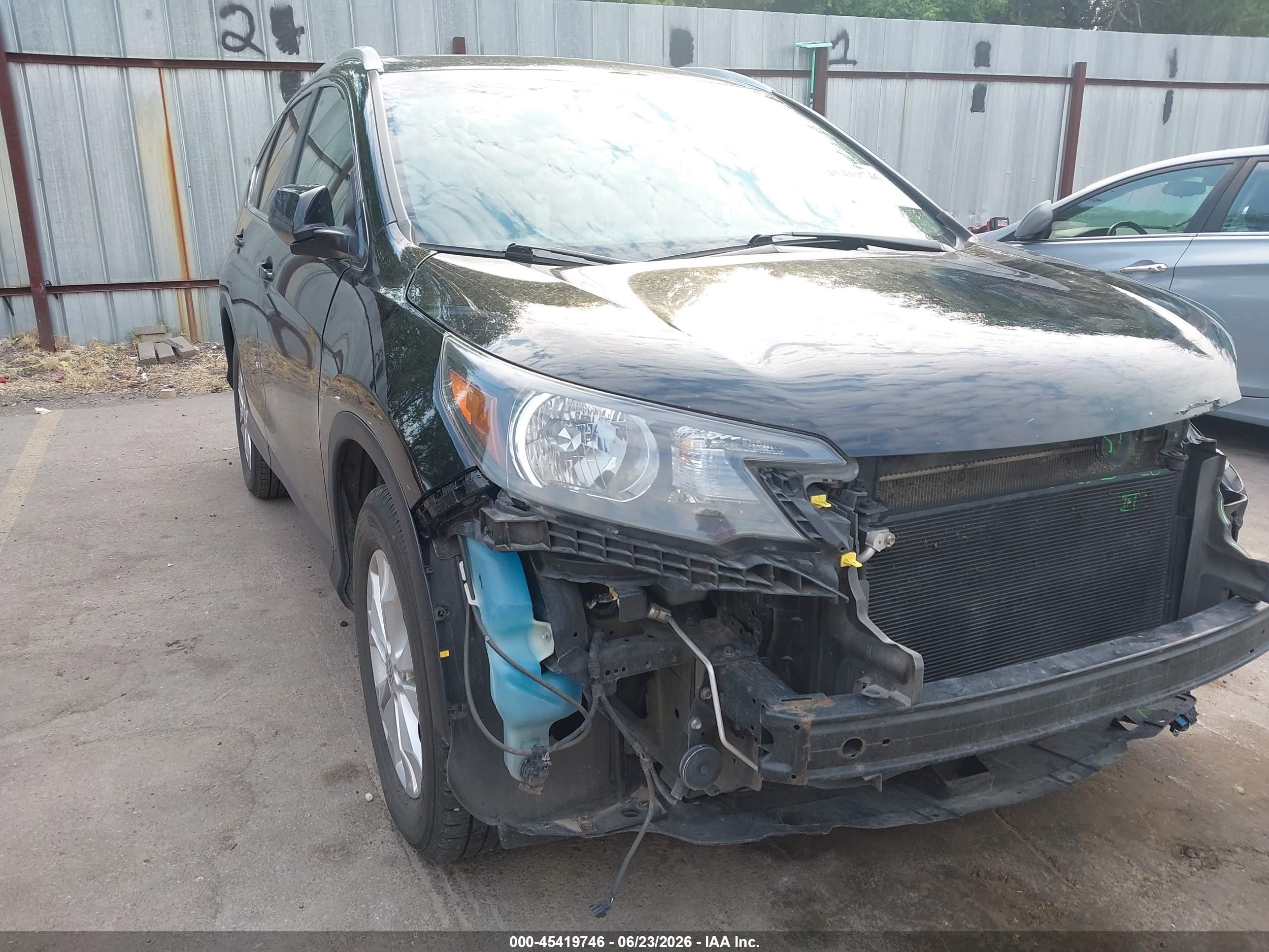 2013 Honda Cr-v Ex-l Black vin: 2HKRM4H76DH653526
