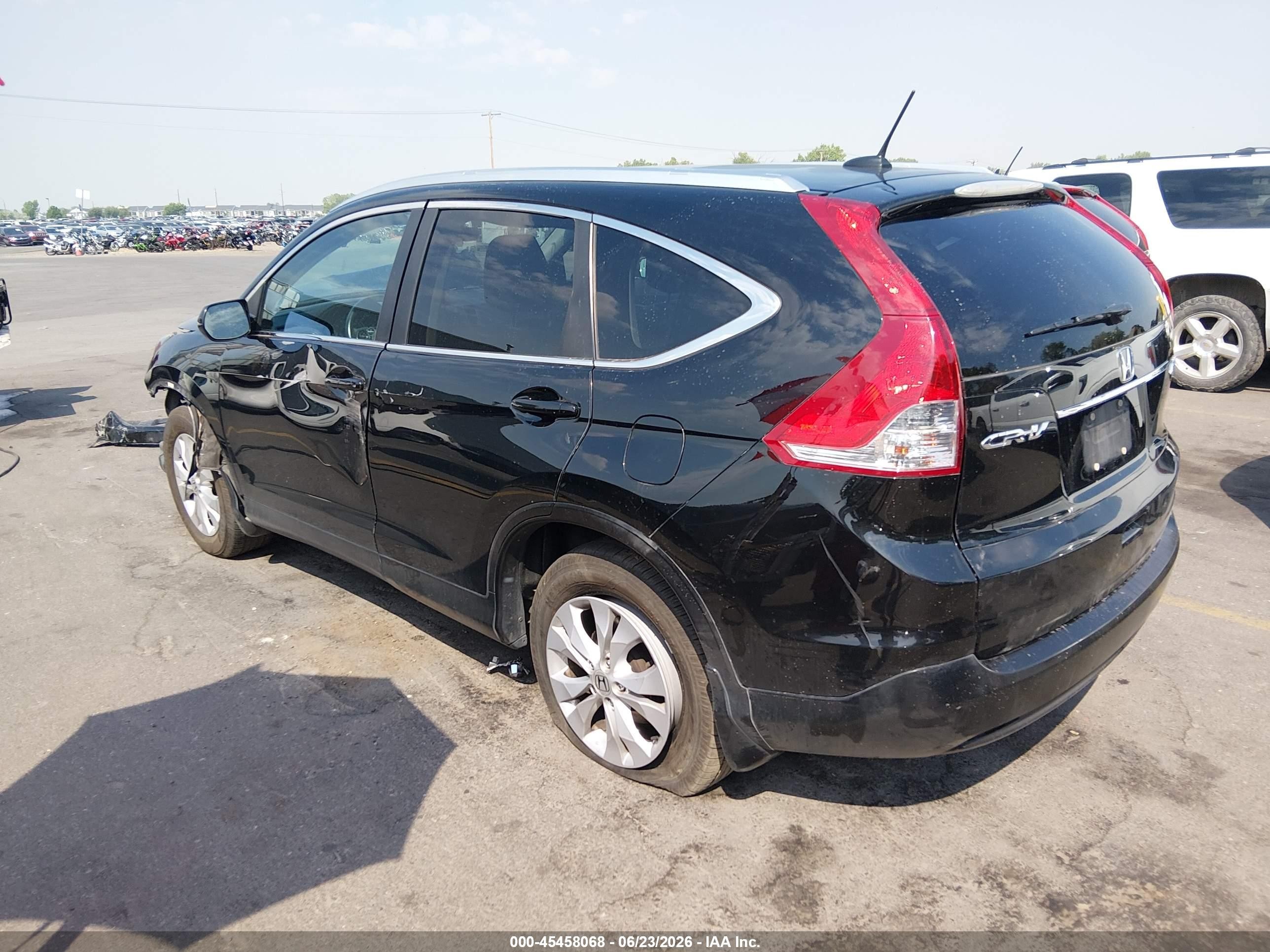 2014 Honda Cr-v Ex-l Black vin: 2HKRM4H76EH605736