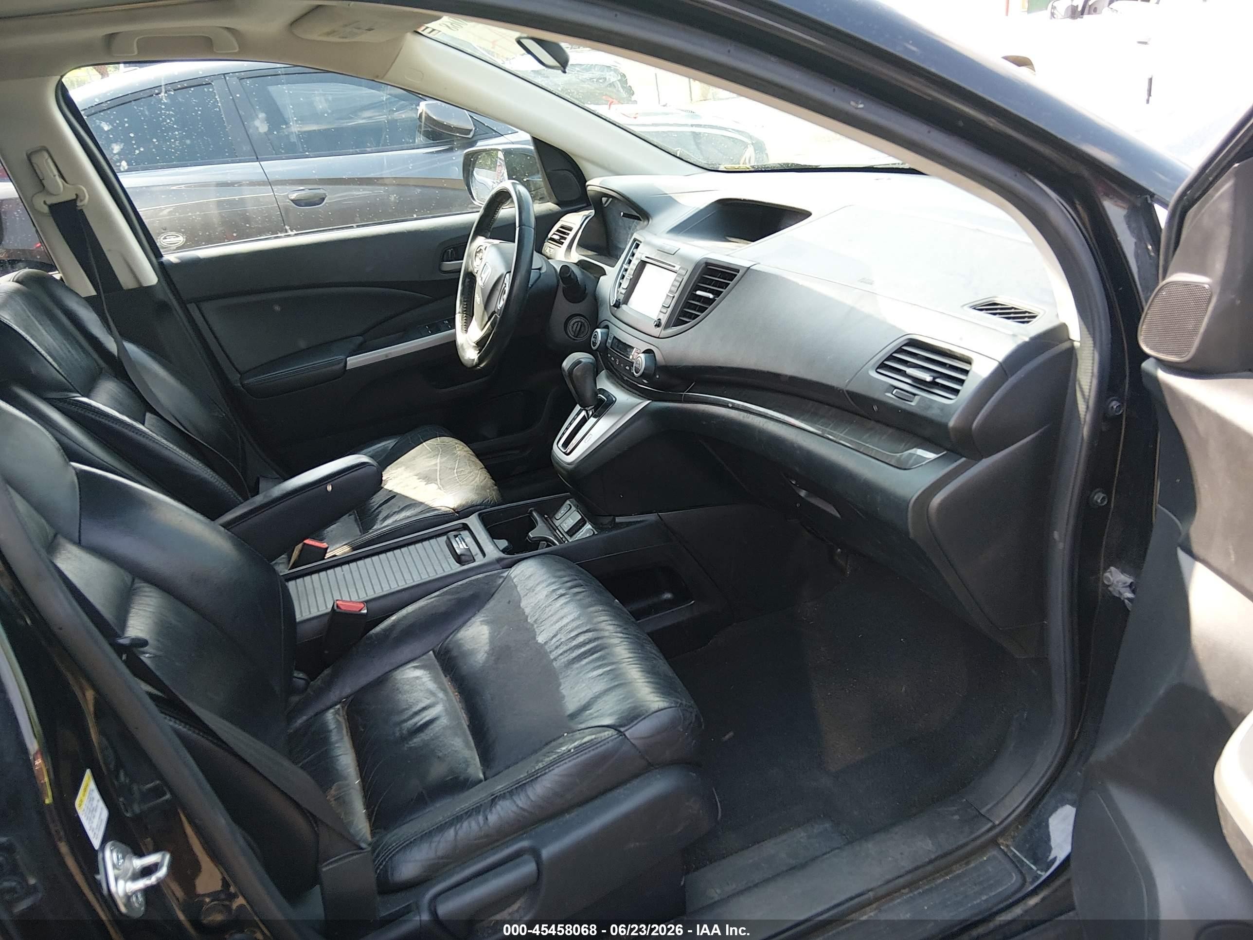 2014 Honda Cr-v Ex-l Black vin: 2HKRM4H76EH605736