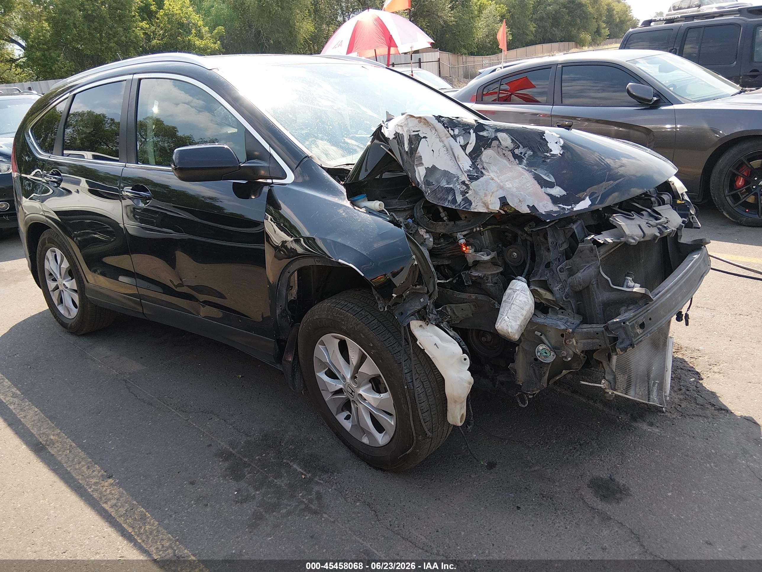 2014 Honda Cr-v Ex-l Черный vin: 2HKRM4H76EH605736