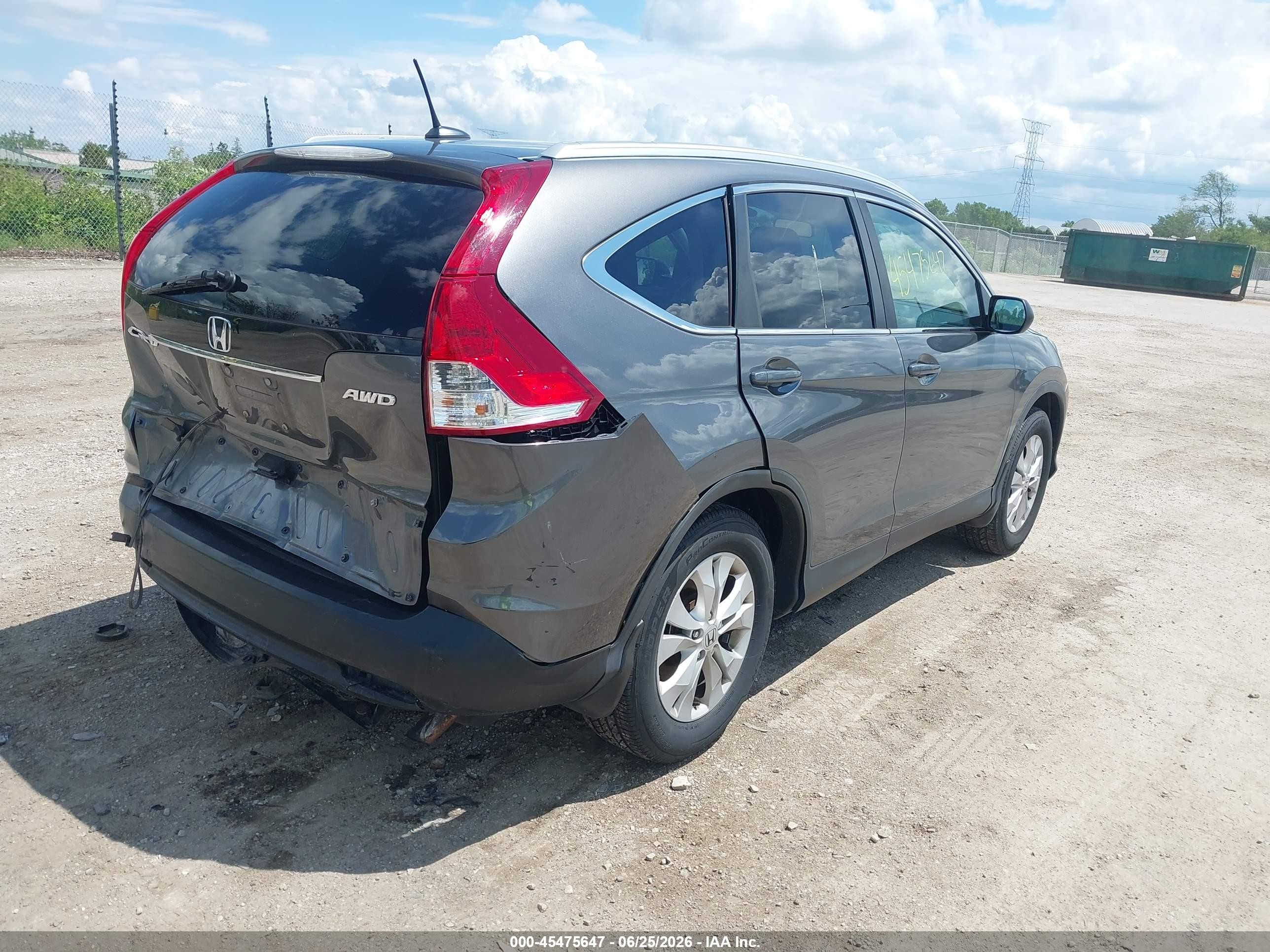 2014 Honda Cr-v Ex-l Серый vin: 2HKRM4H76EH619054