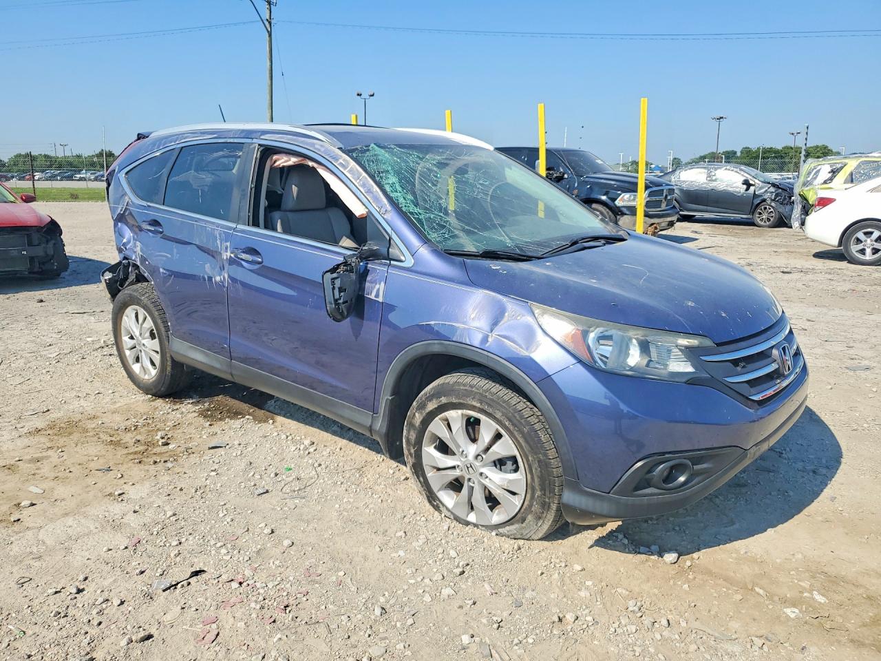 2014 Honda Cr-v Exl Blue vin: 2HKRM4H76EH705268