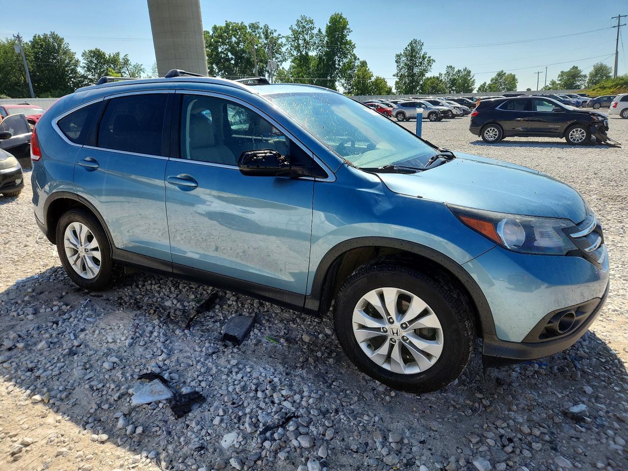 2014 Honda Cr-v Exl Turquoise vin: 2HKRM4H76EH705822
