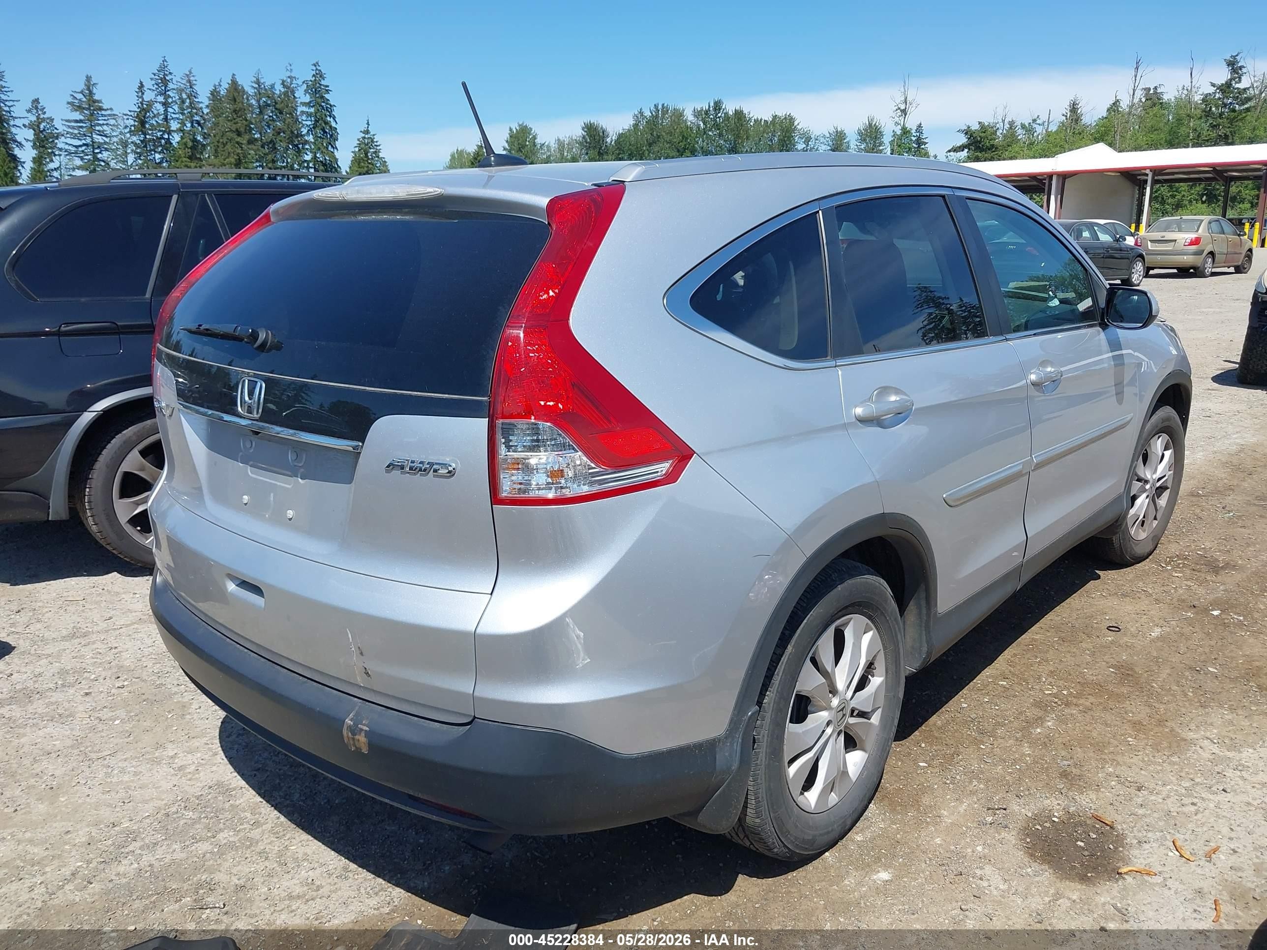 2014 Honda Cr-v Ex-l Серебряный vin: 2HKRM4H76EH716674