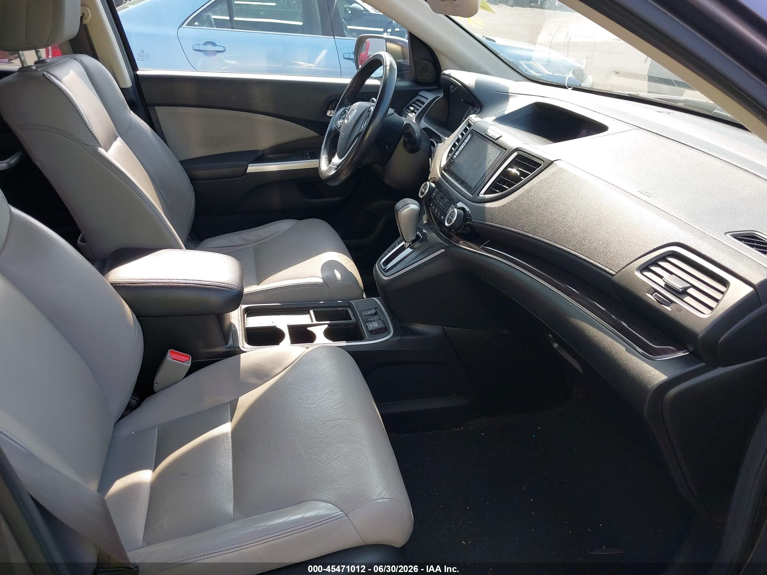 2015 Honda Cr-v Ex-l Gray vin: 2HKRM4H76FH610162
