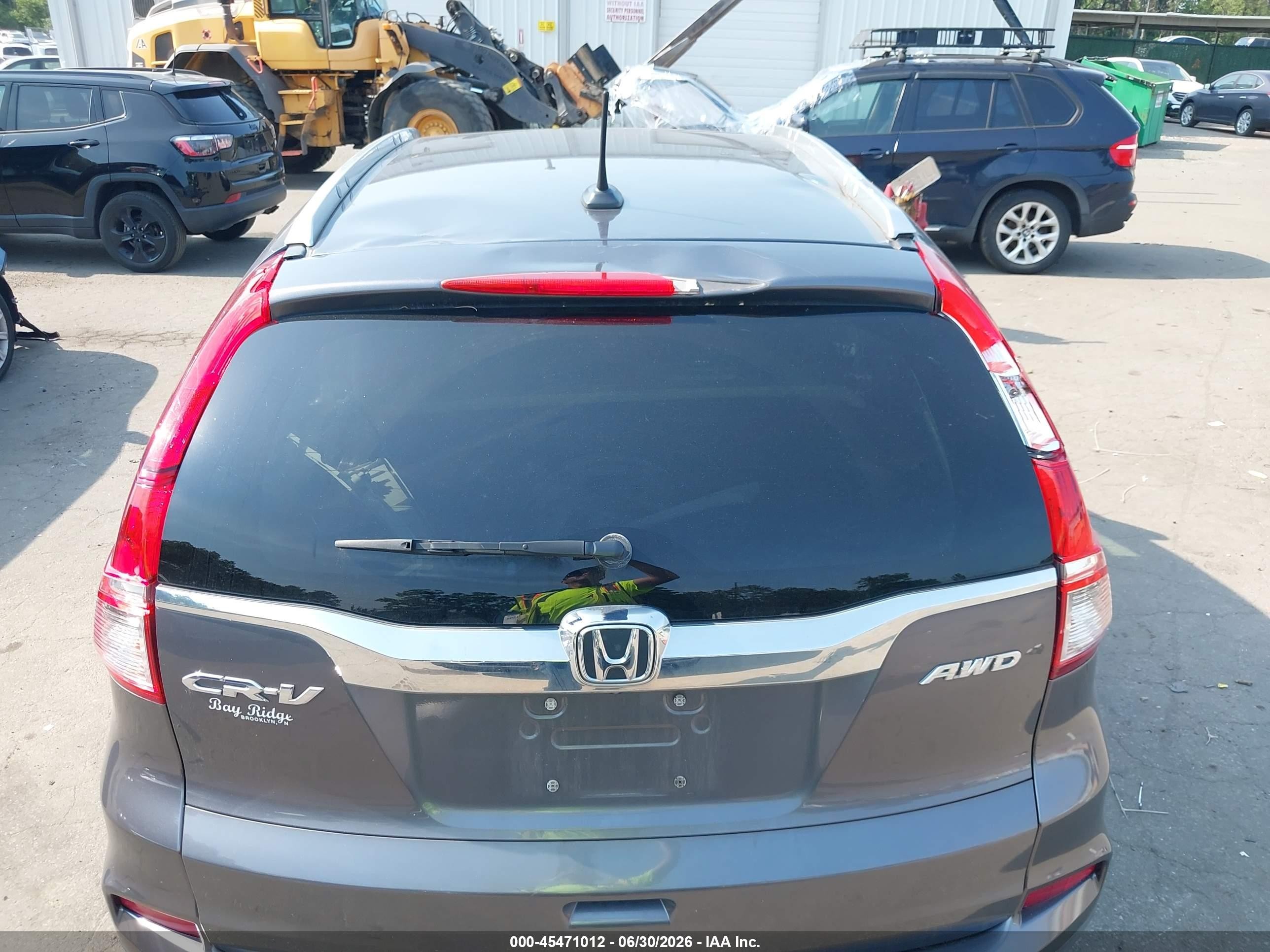 2015 Honda Cr-v Ex-l Gray vin: 2HKRM4H76FH610162
