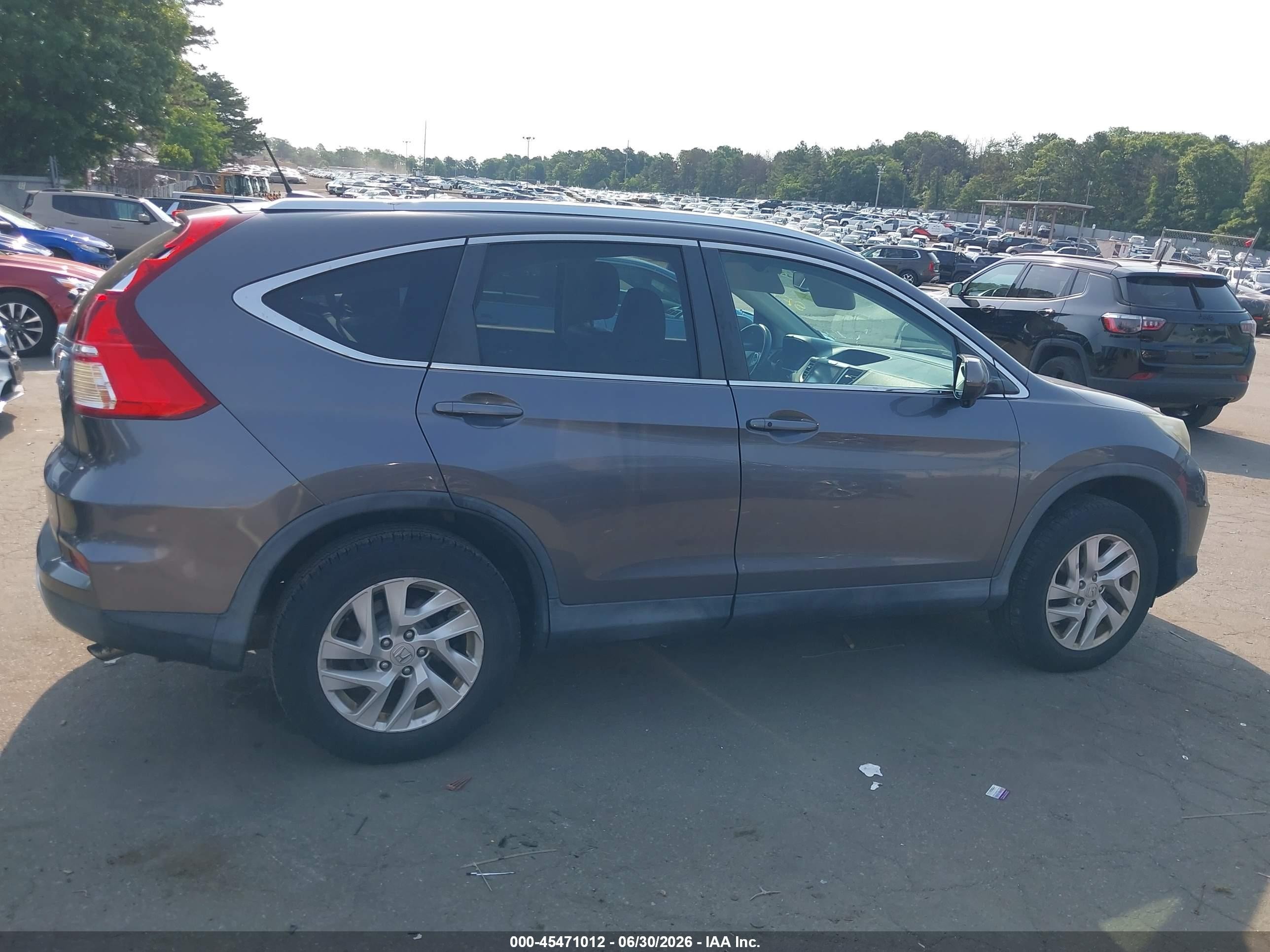 2015 Honda Cr-v Ex-l Gray vin: 2HKRM4H76FH610162