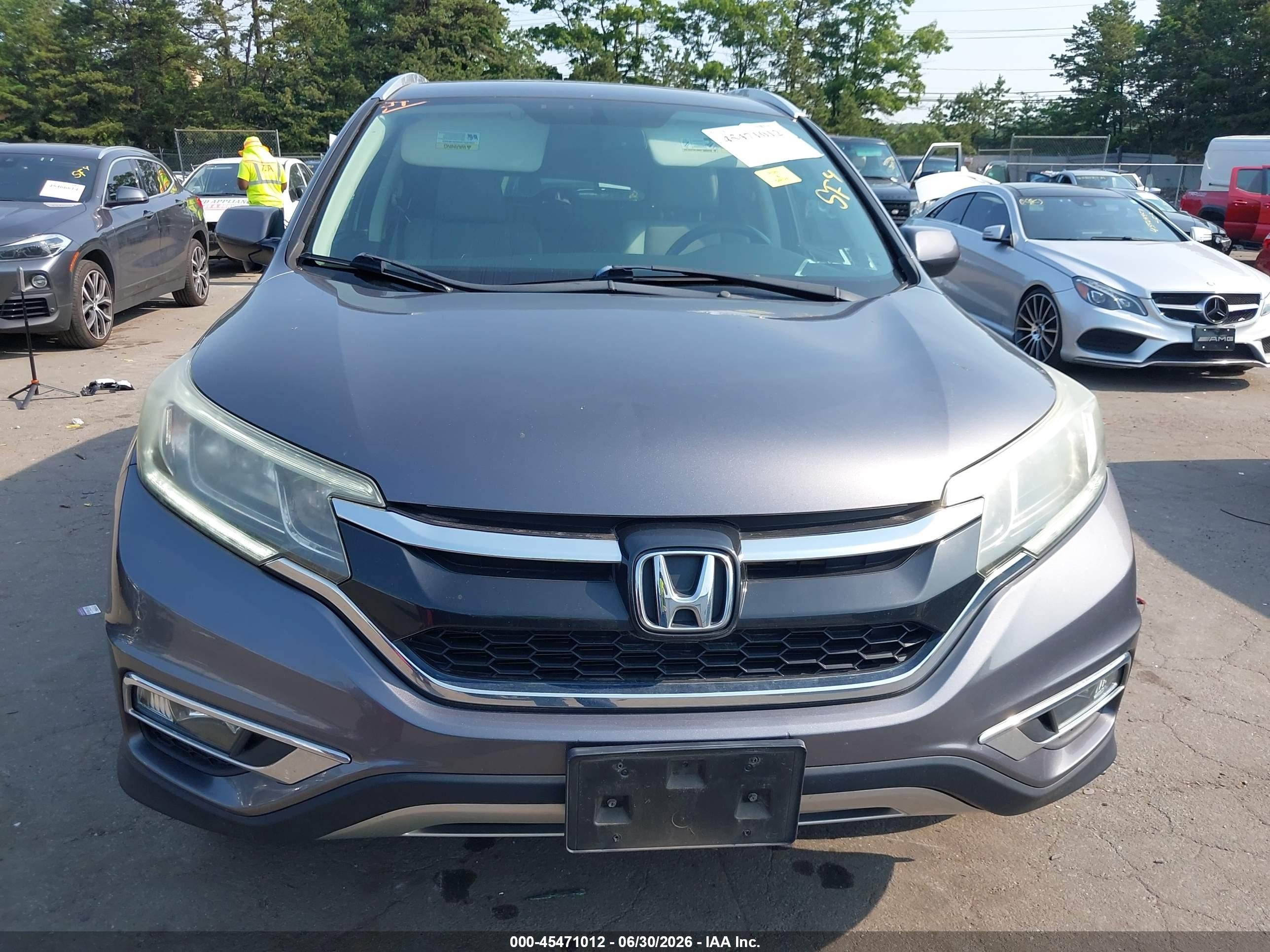 2015 Honda Cr-v Ex-l Gray vin: 2HKRM4H76FH610162