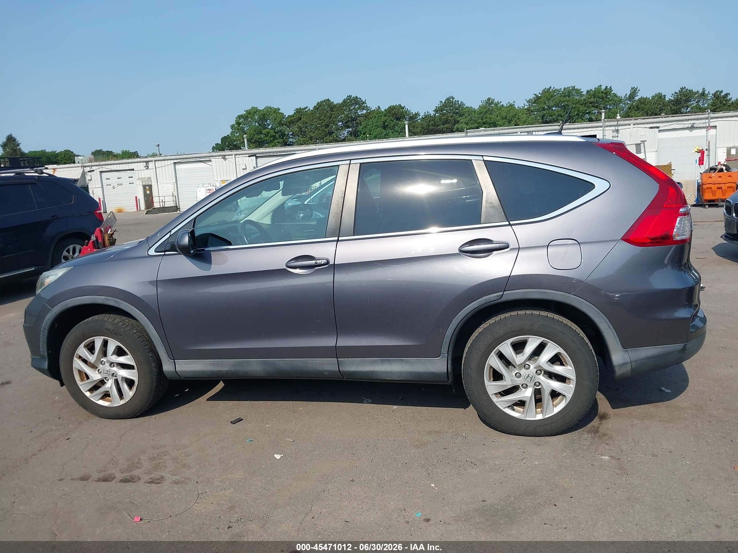2015 Honda Cr-v Ex-l Gray vin: 2HKRM4H76FH610162
