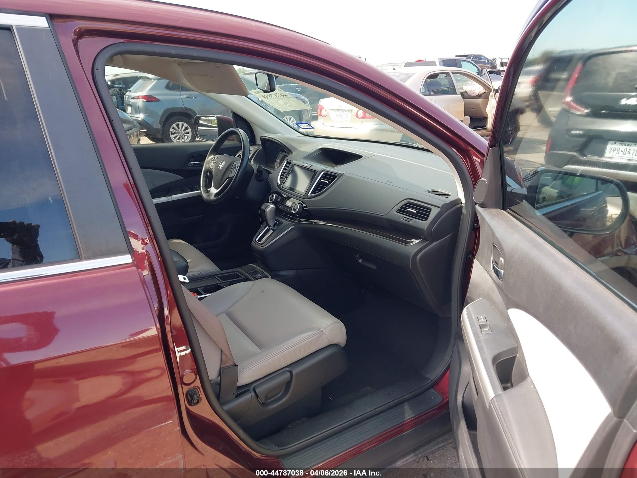 2015 Honda Cr-v Ex-l Burgundy vin: 2HKRM4H76FH628600