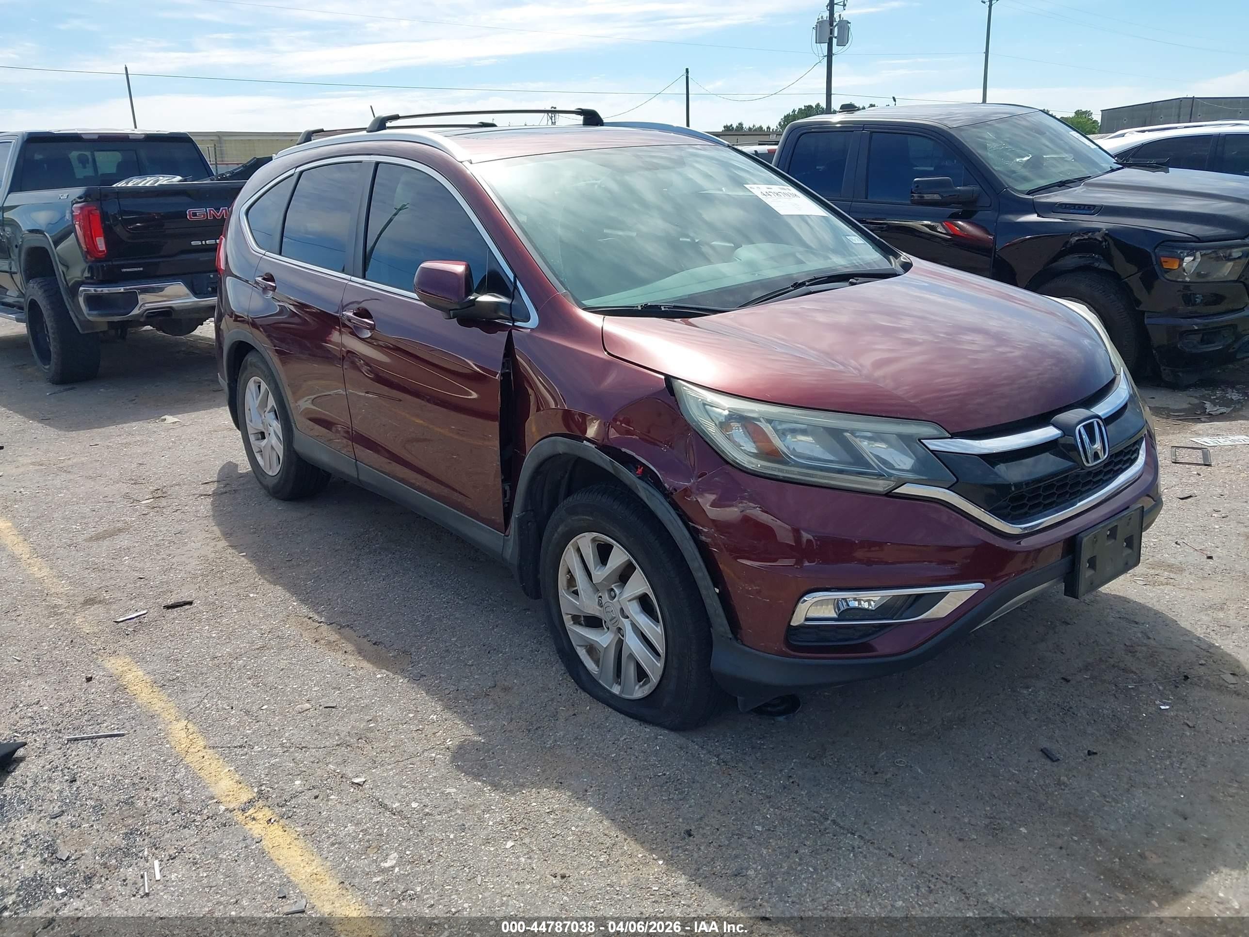 2015 Honda Cr-v Ex-l Burgundy vin: 2HKRM4H76FH628600