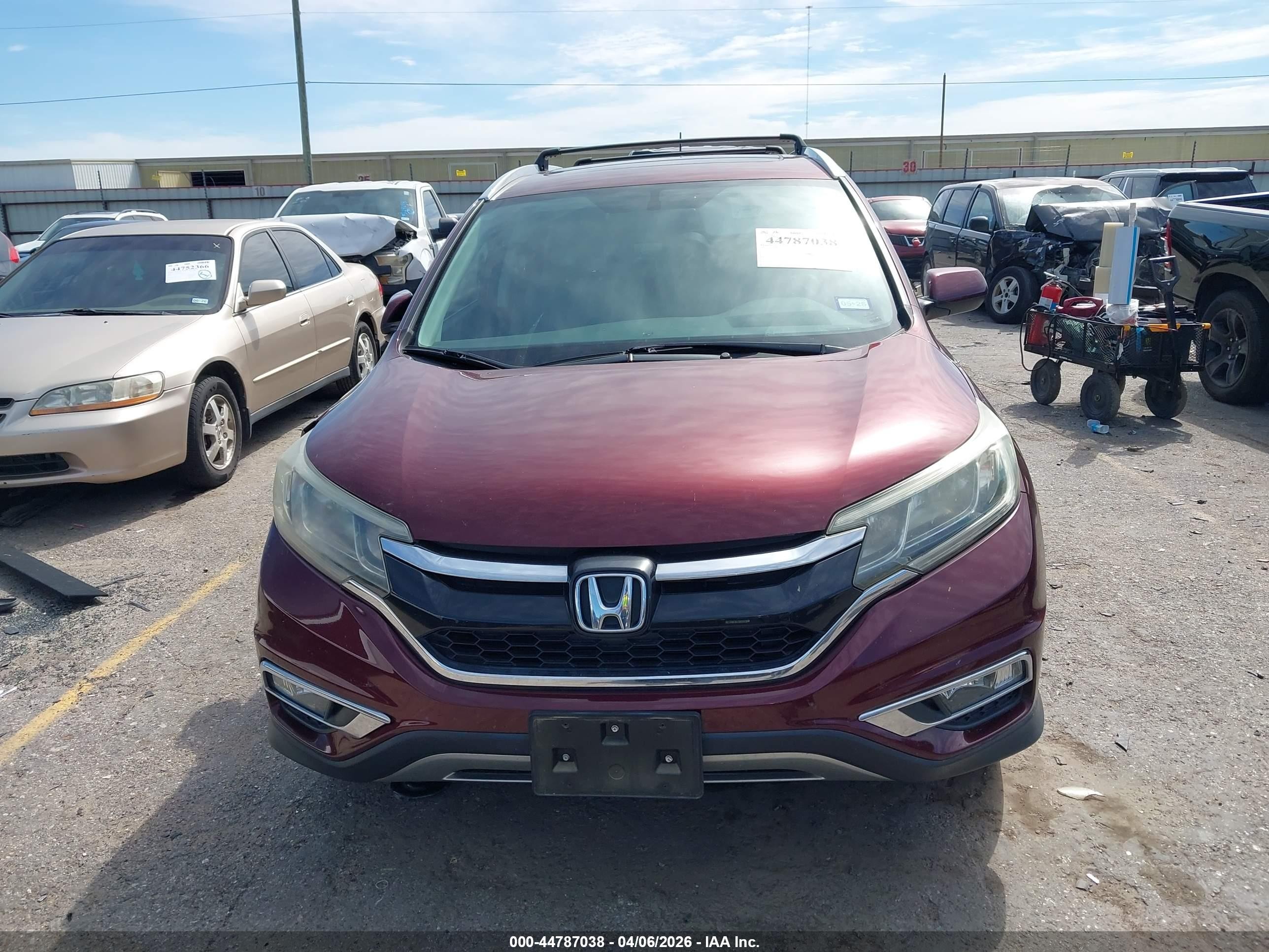 2015 Honda Cr-v Ex-l Burgundy vin: 2HKRM4H76FH628600