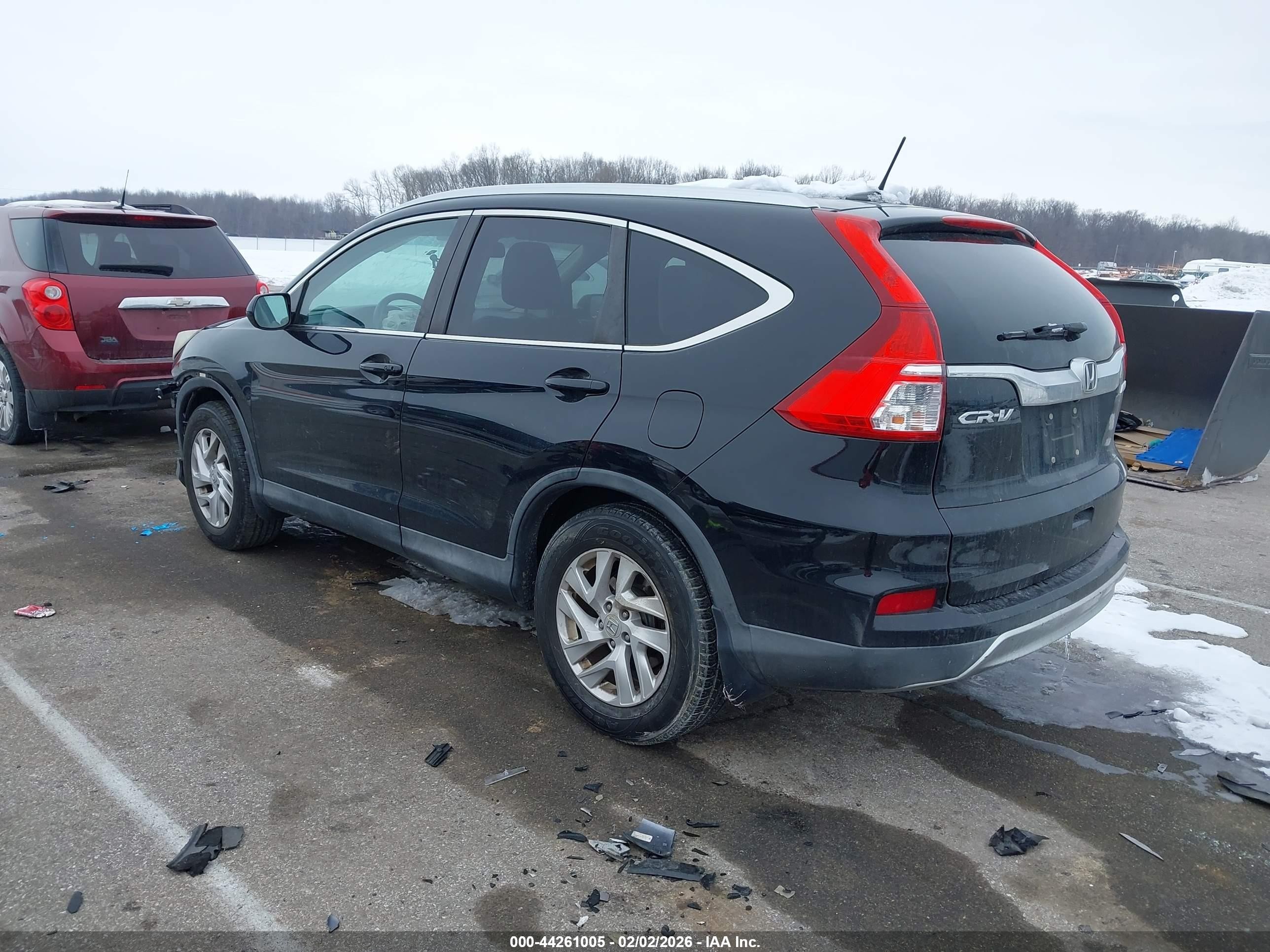 2015 Honda Cr-v Ex-l Black vin: 2HKRM4H76FH636521