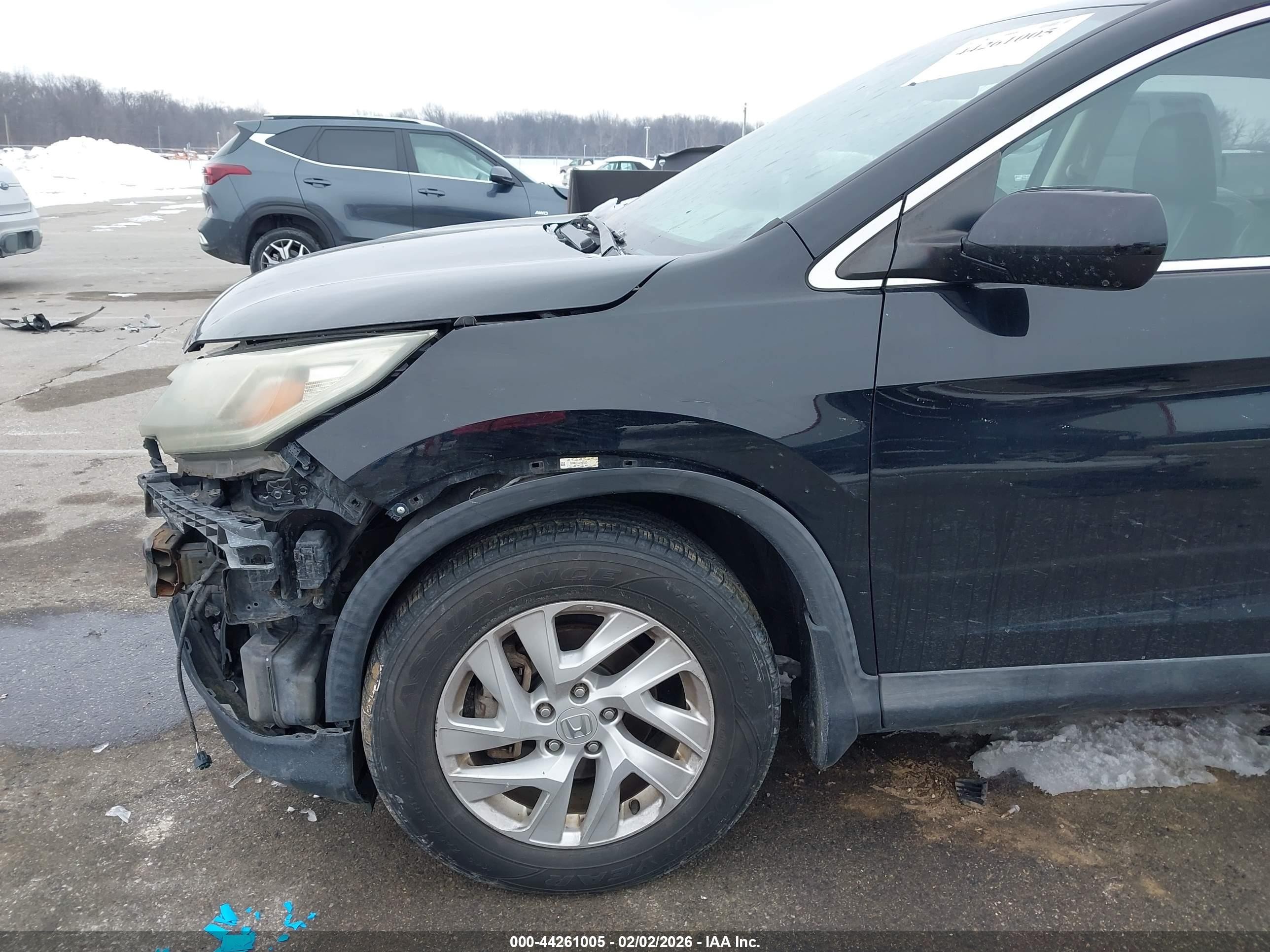 2015 Honda Cr-v Ex-l Black vin: 2HKRM4H76FH636521