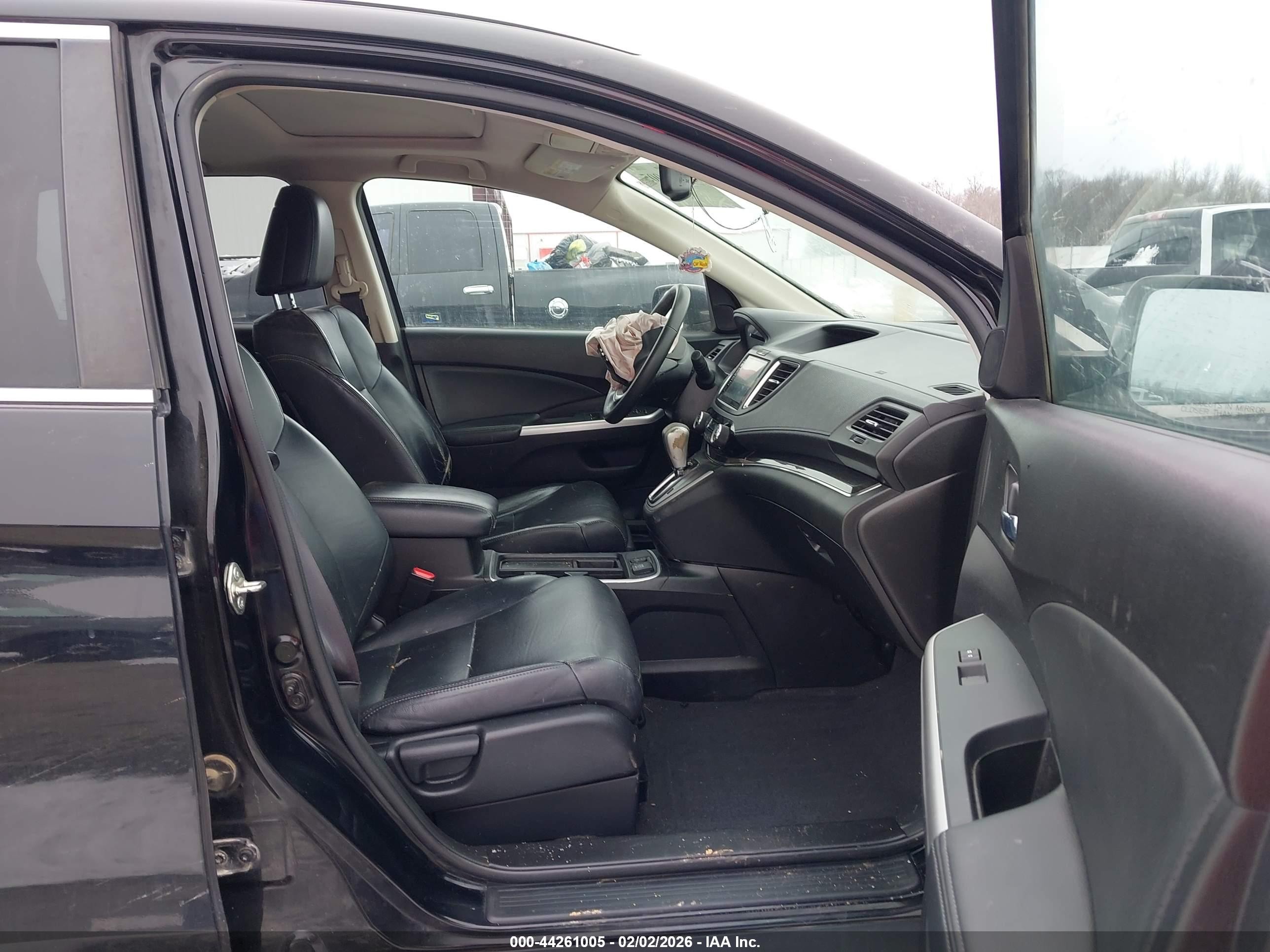 2015 Honda Cr-v Ex-l Black vin: 2HKRM4H76FH636521
