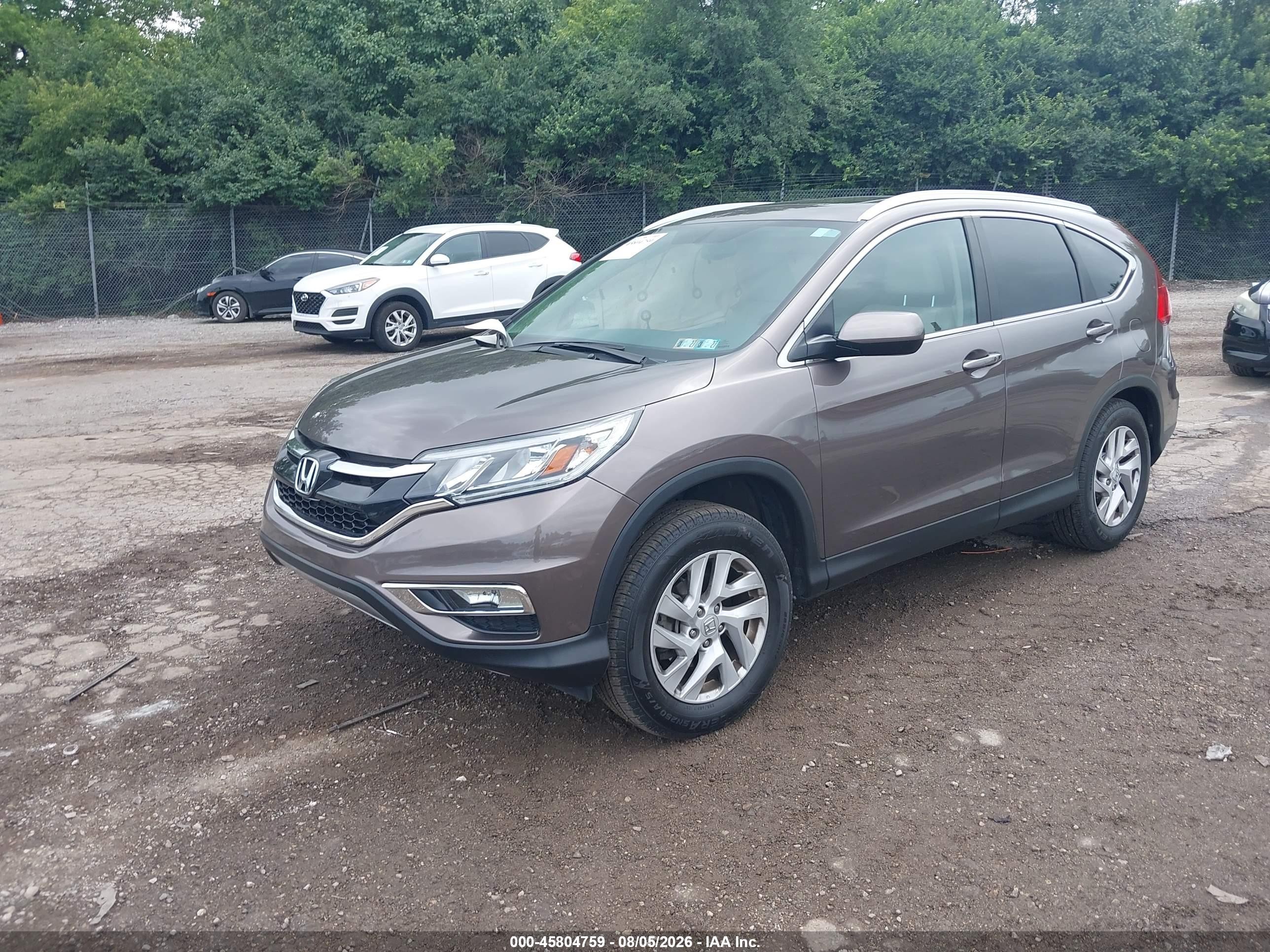 2015 Honda Cr-v Ex-l Brown vin: 2HKRM4H76FH641489