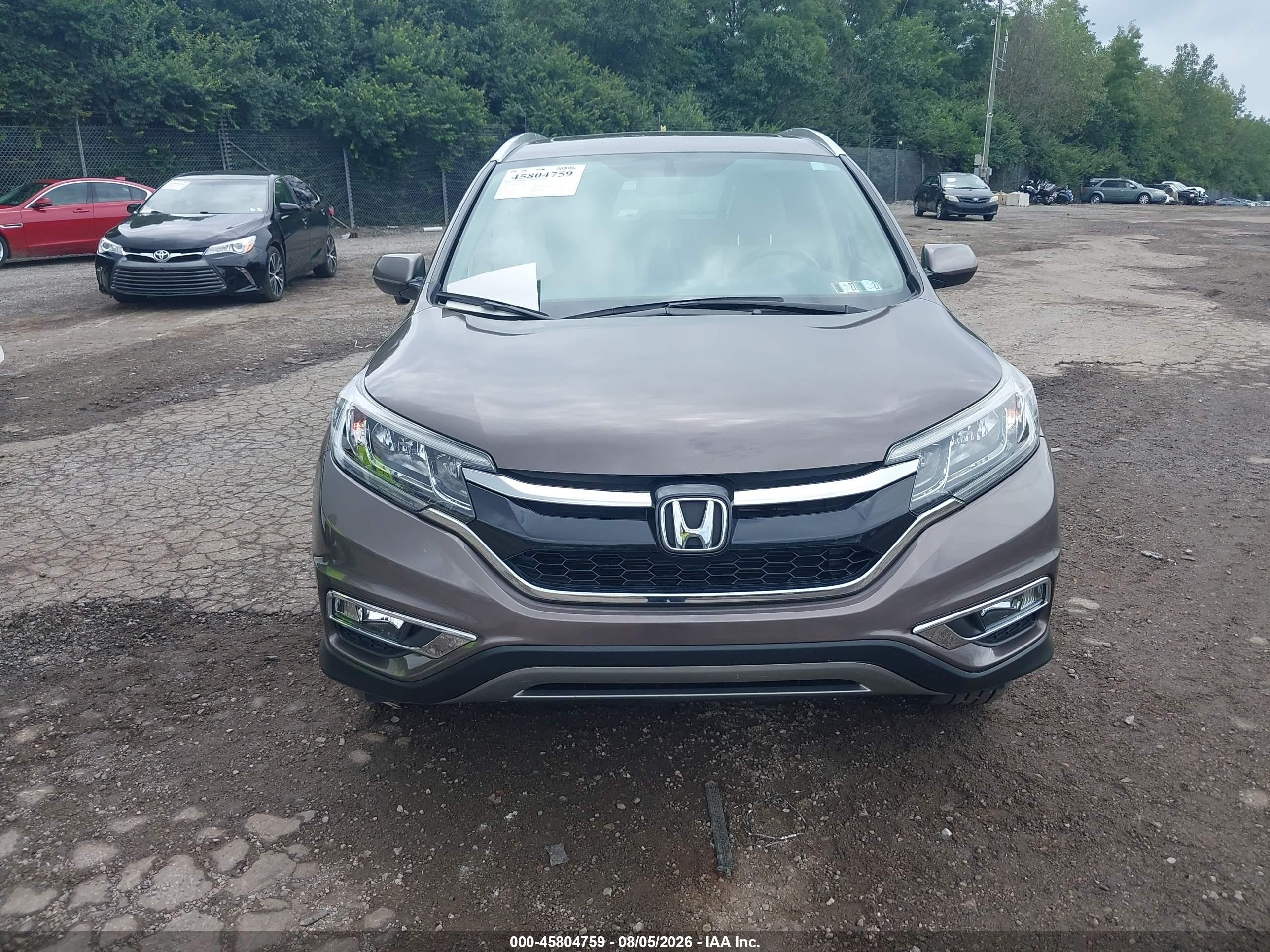 2015 Honda Cr-v Ex-l Brown vin: 2HKRM4H76FH641489
