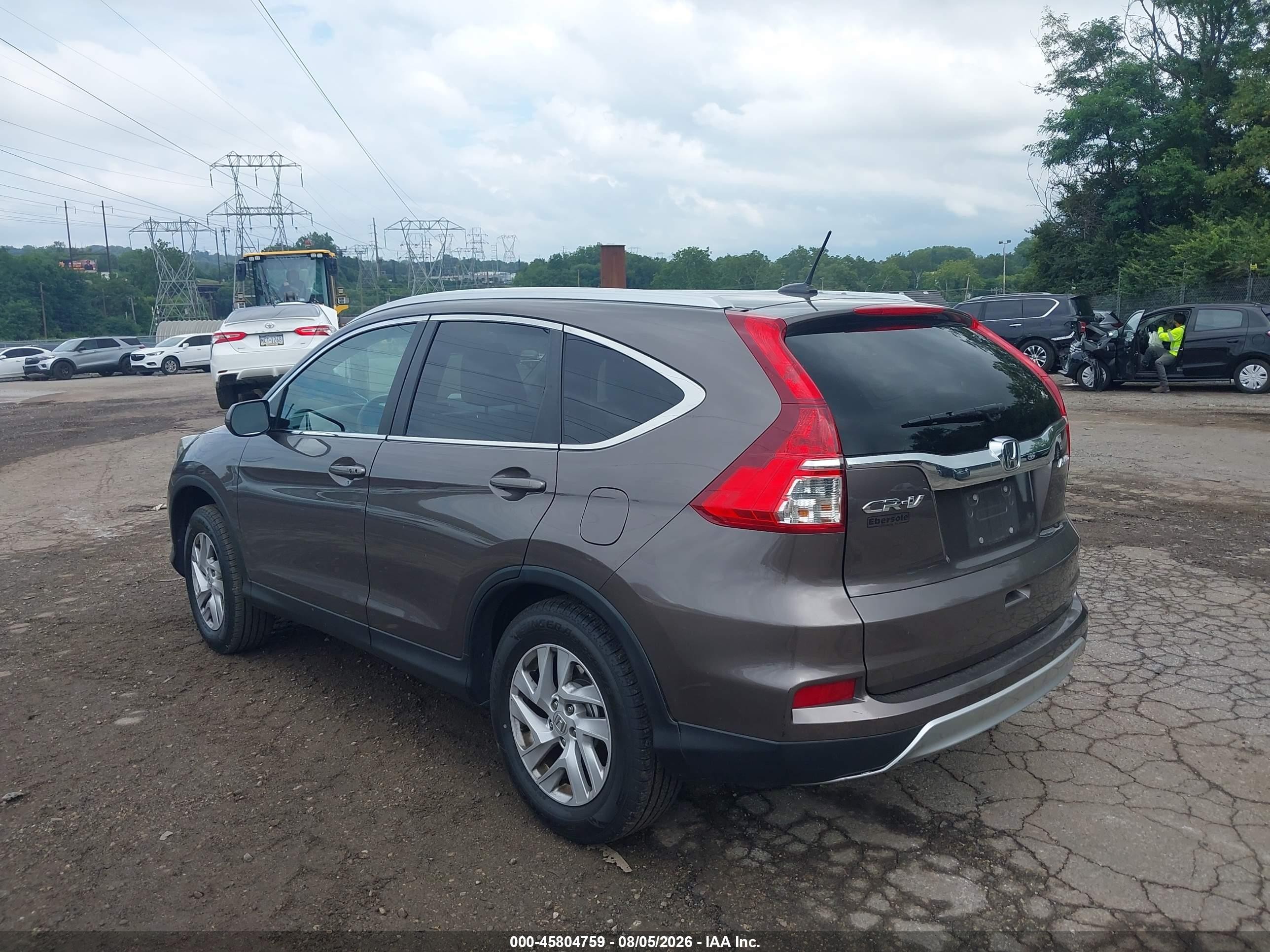 2015 Honda Cr-v Ex-l Brown vin: 2HKRM4H76FH641489