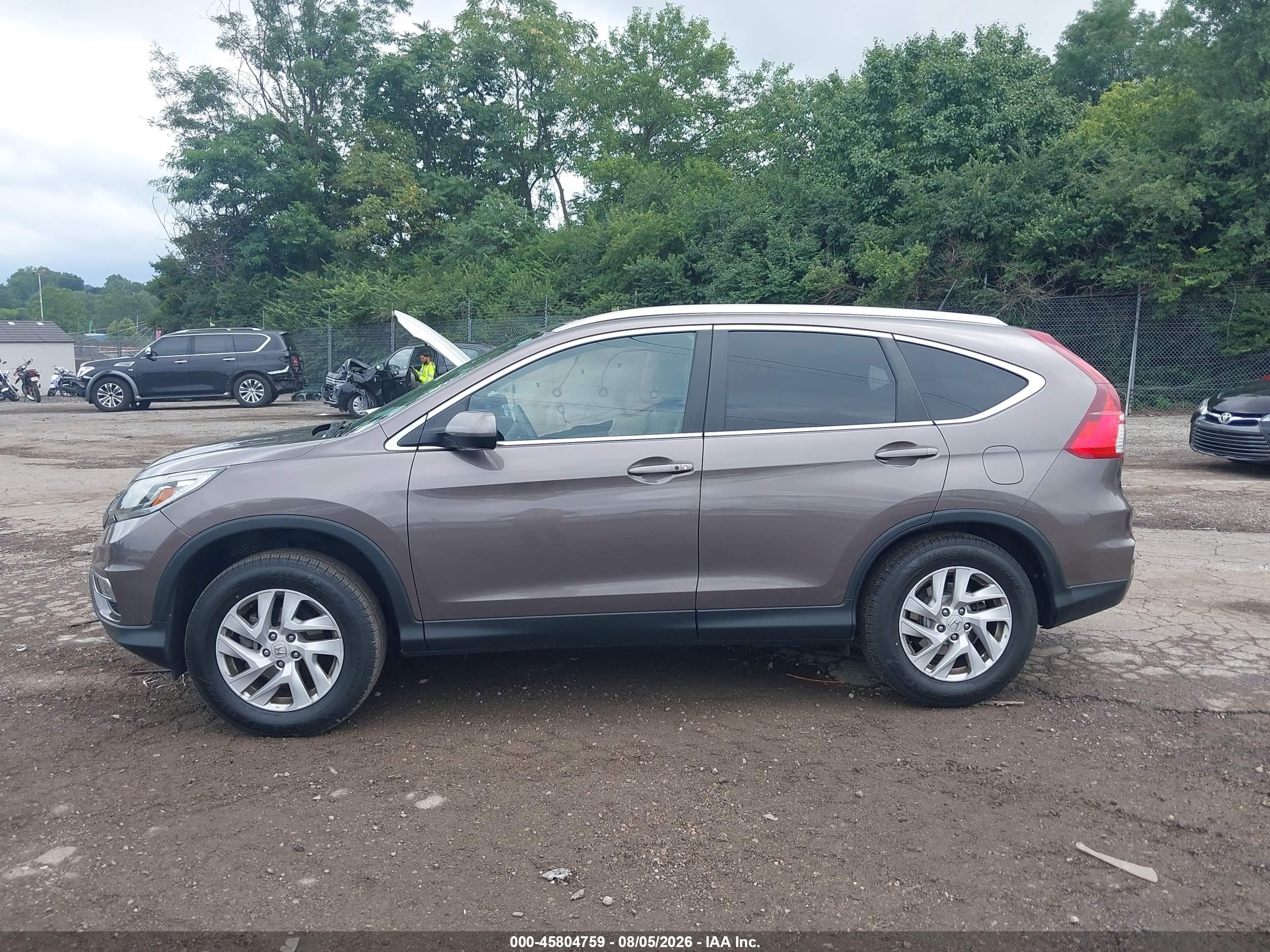 2015 Honda Cr-v Ex-l Brown vin: 2HKRM4H76FH641489