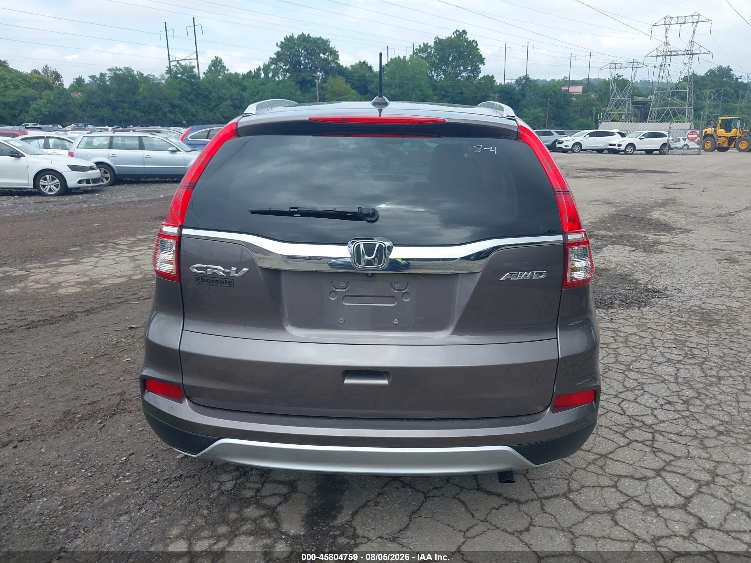 2015 Honda Cr-v Ex-l Brown vin: 2HKRM4H76FH641489