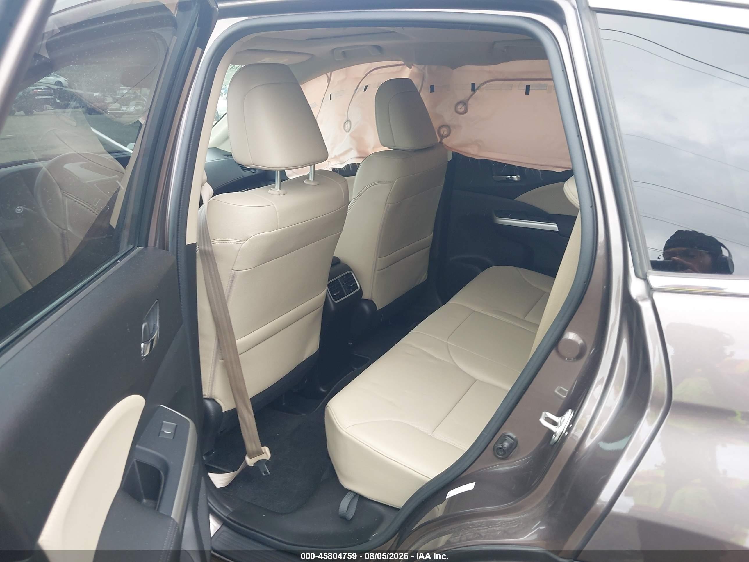 2015 Honda Cr-v Ex-l Brown vin: 2HKRM4H76FH641489