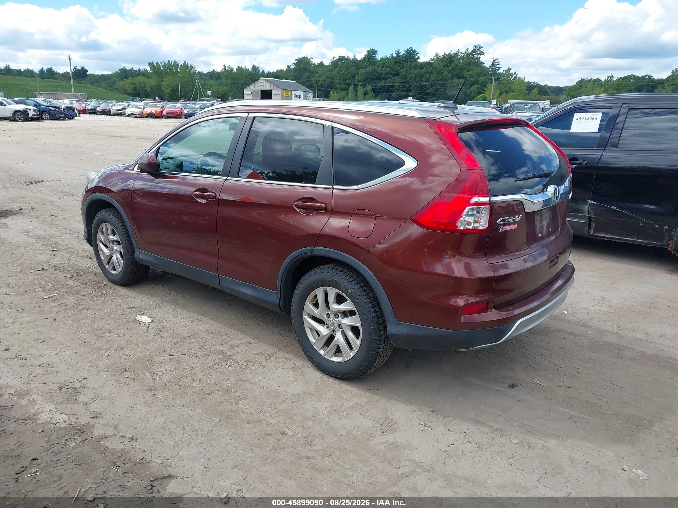 2015 Honda Cr-v Ex-l Красный vin: 2HKRM4H76FH643646