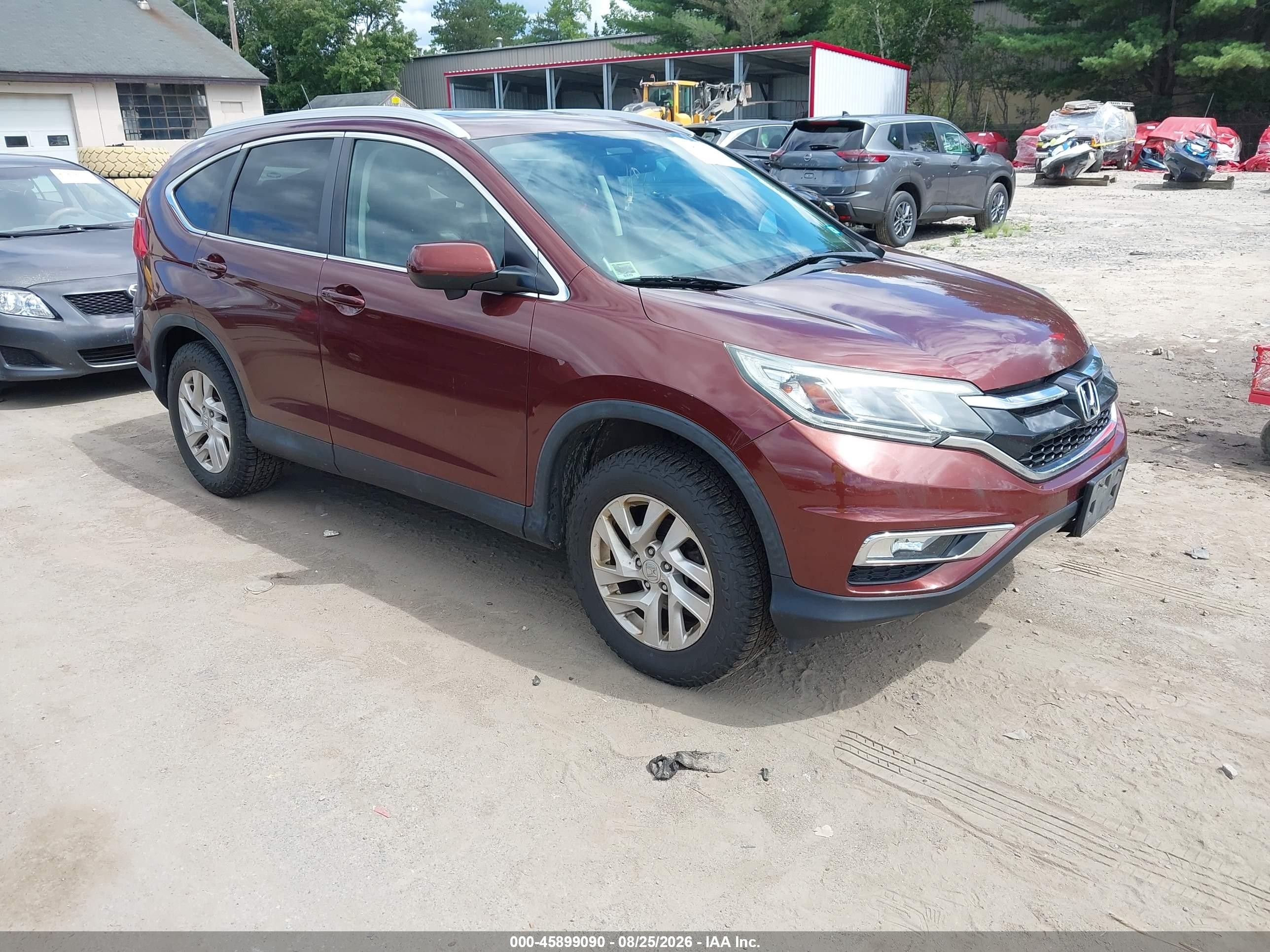 2015 Honda Cr-v Ex-l Красный vin: 2HKRM4H76FH643646