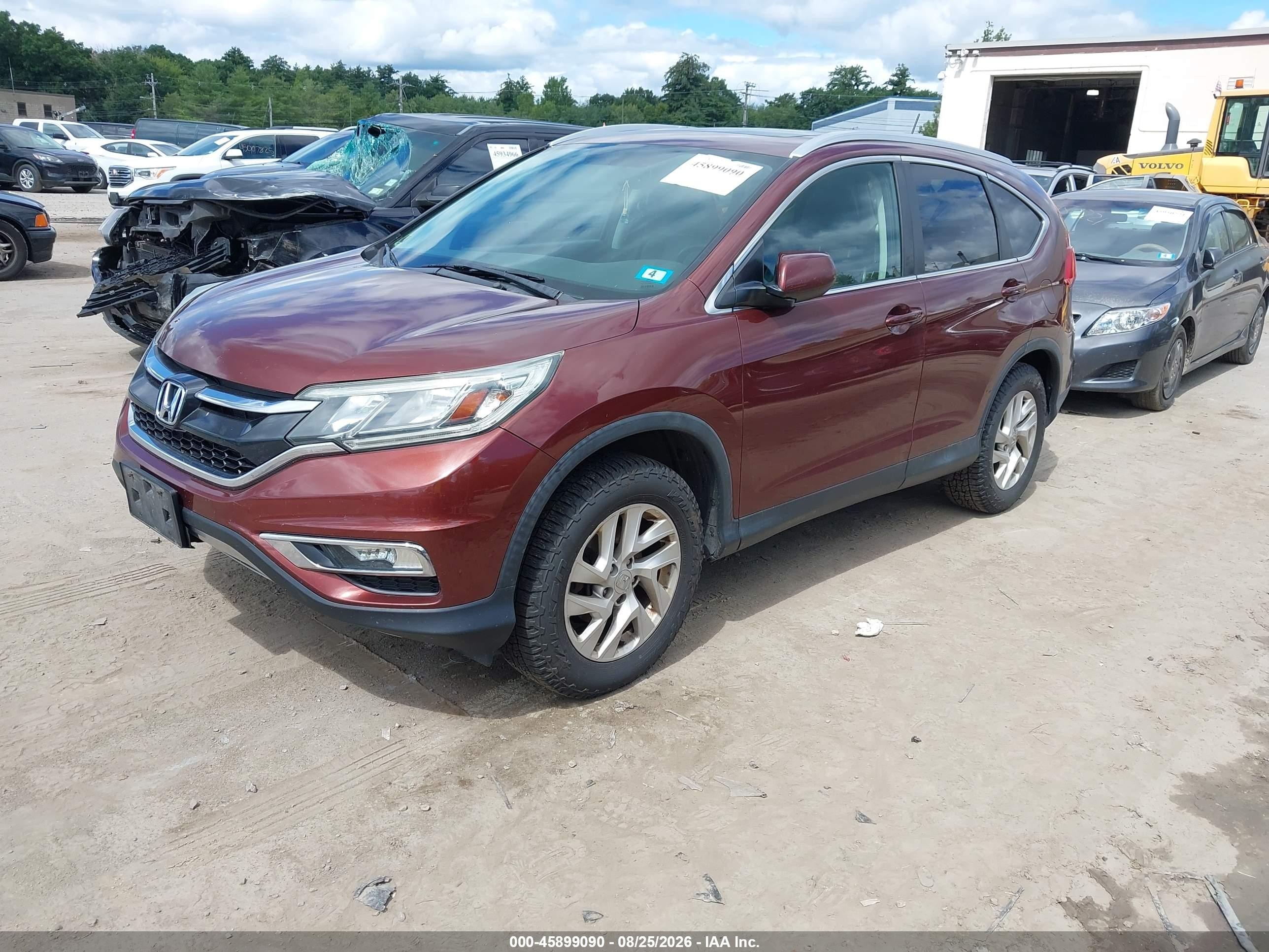 2015 Honda Cr-v Ex-l Красный vin: 2HKRM4H76FH643646