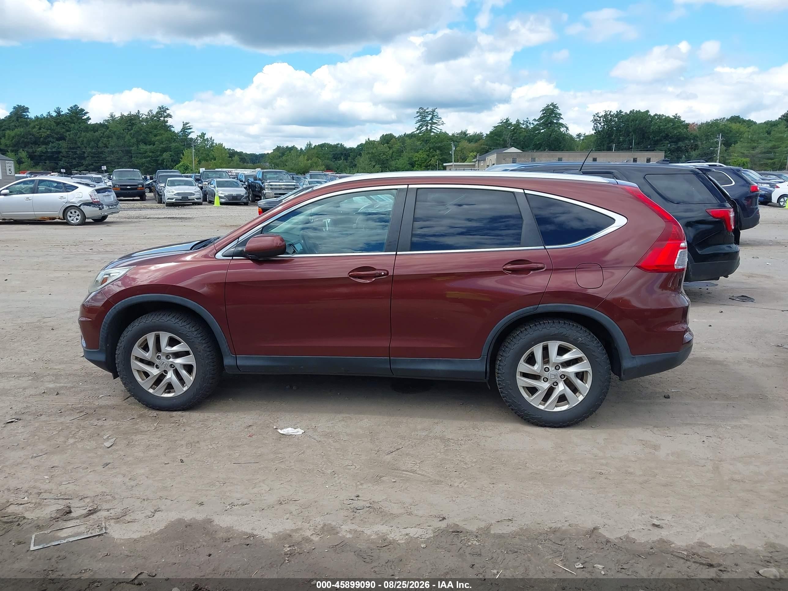 2015 Honda Cr-v Ex-l Красный vin: 2HKRM4H76FH643646