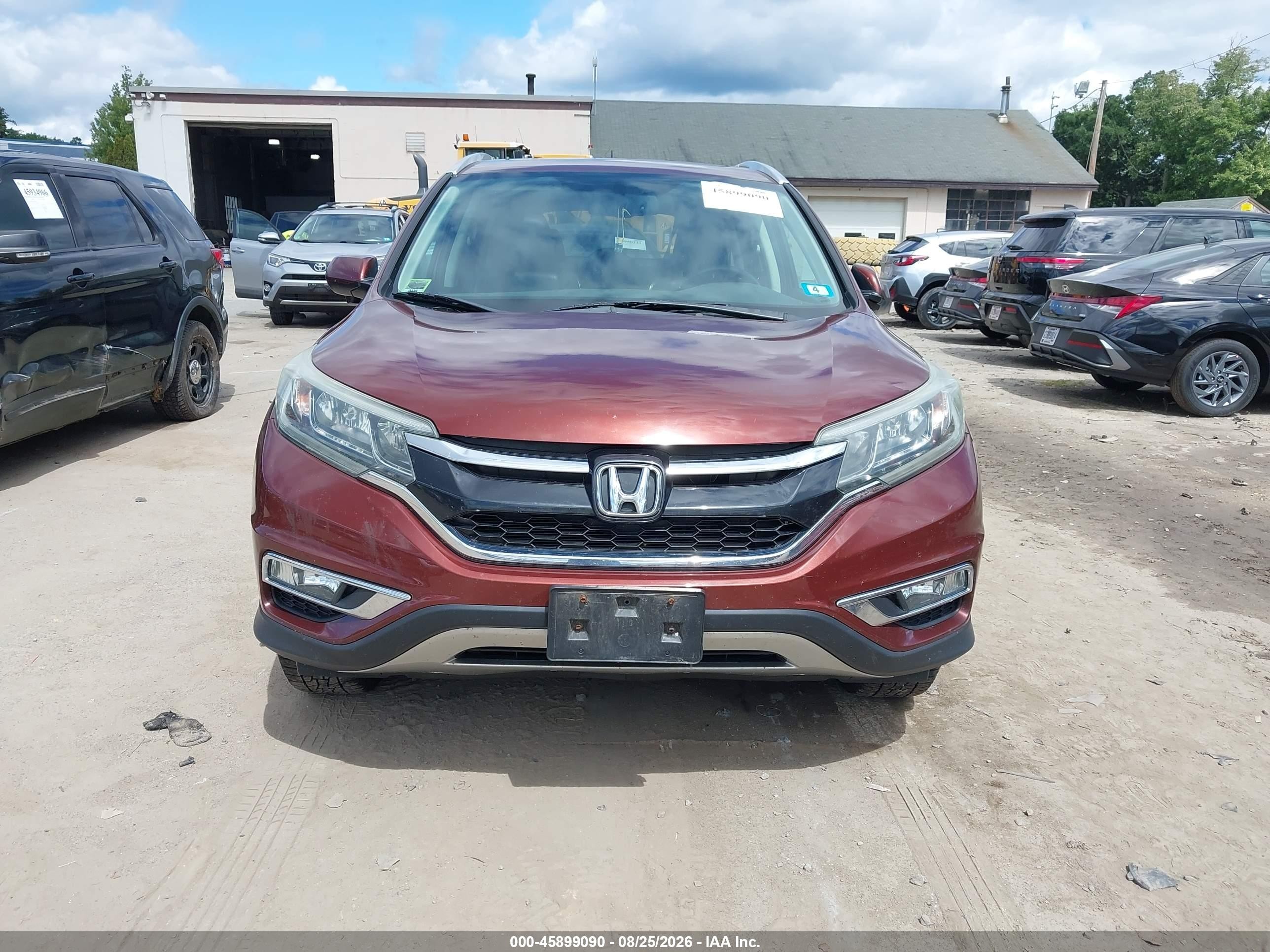 2015 Honda Cr-v Ex-l Красный vin: 2HKRM4H76FH643646