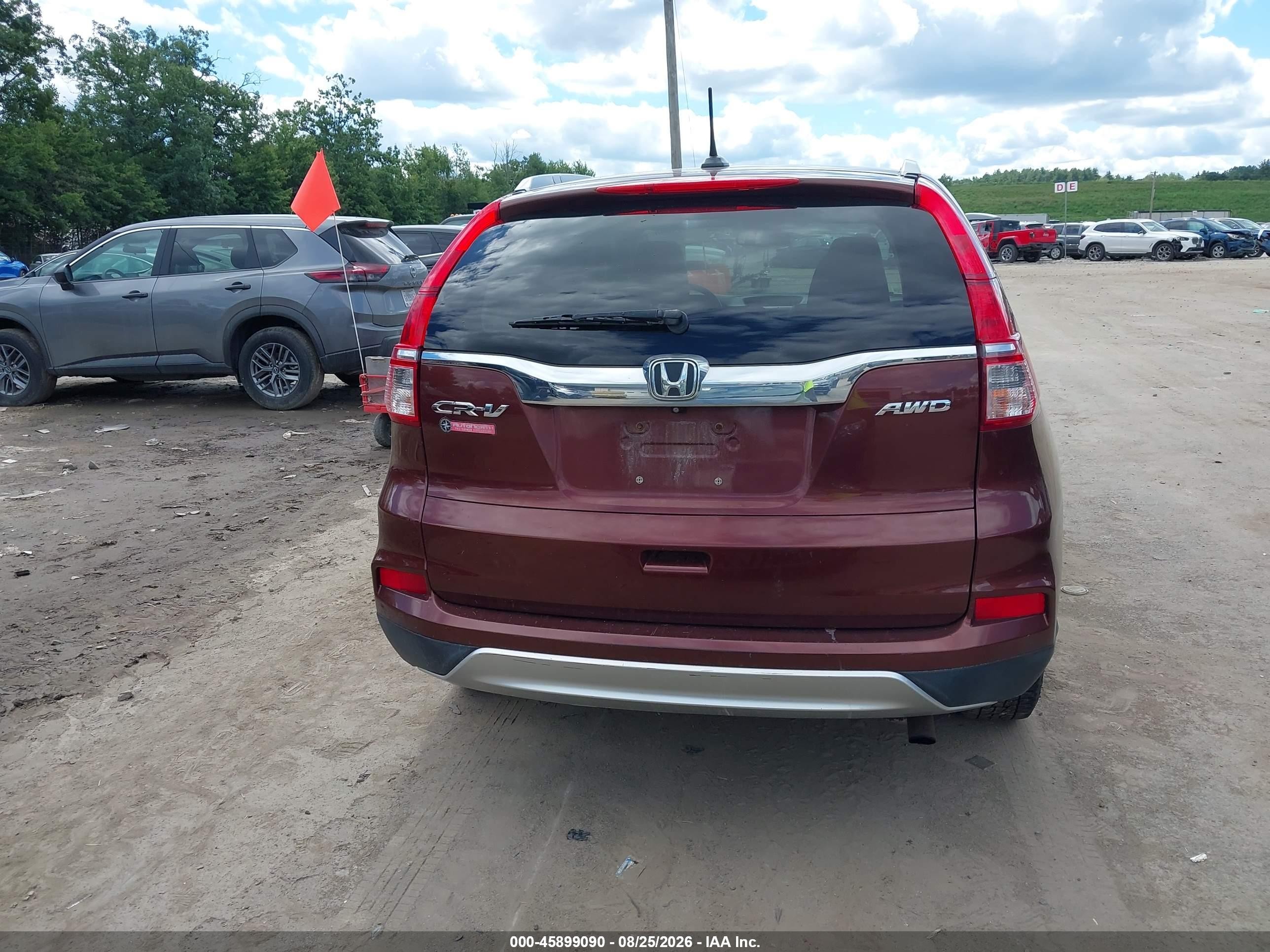 2015 Honda Cr-v Ex-l Красный vin: 2HKRM4H76FH643646