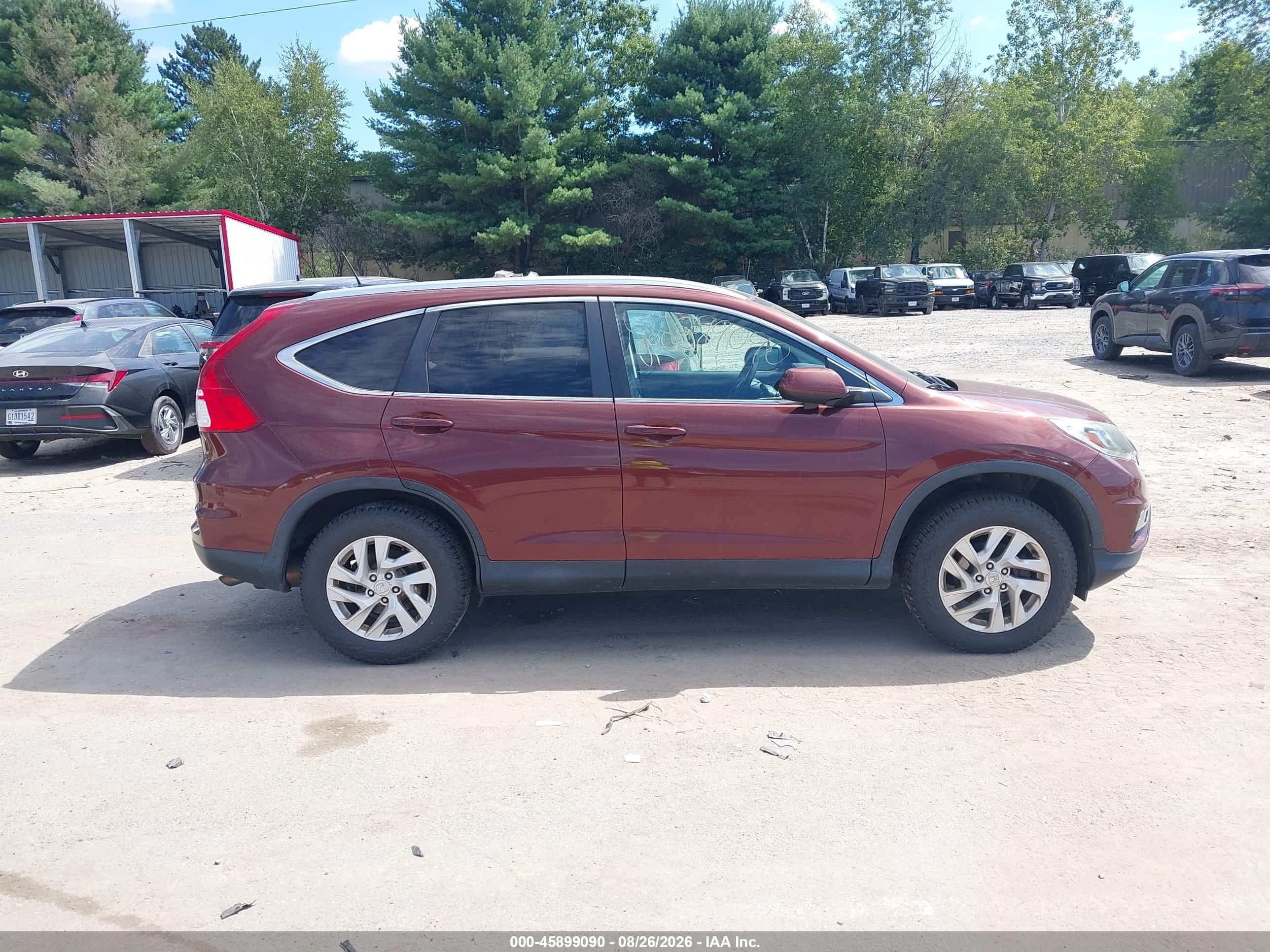 2015 Honda Cr-v Ex-l Красный vin: 2HKRM4H76FH643646