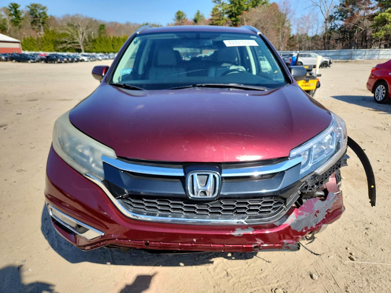 2015 Honda Cr-v Exl Burgundy vin: 2HKRM4H76FH658583