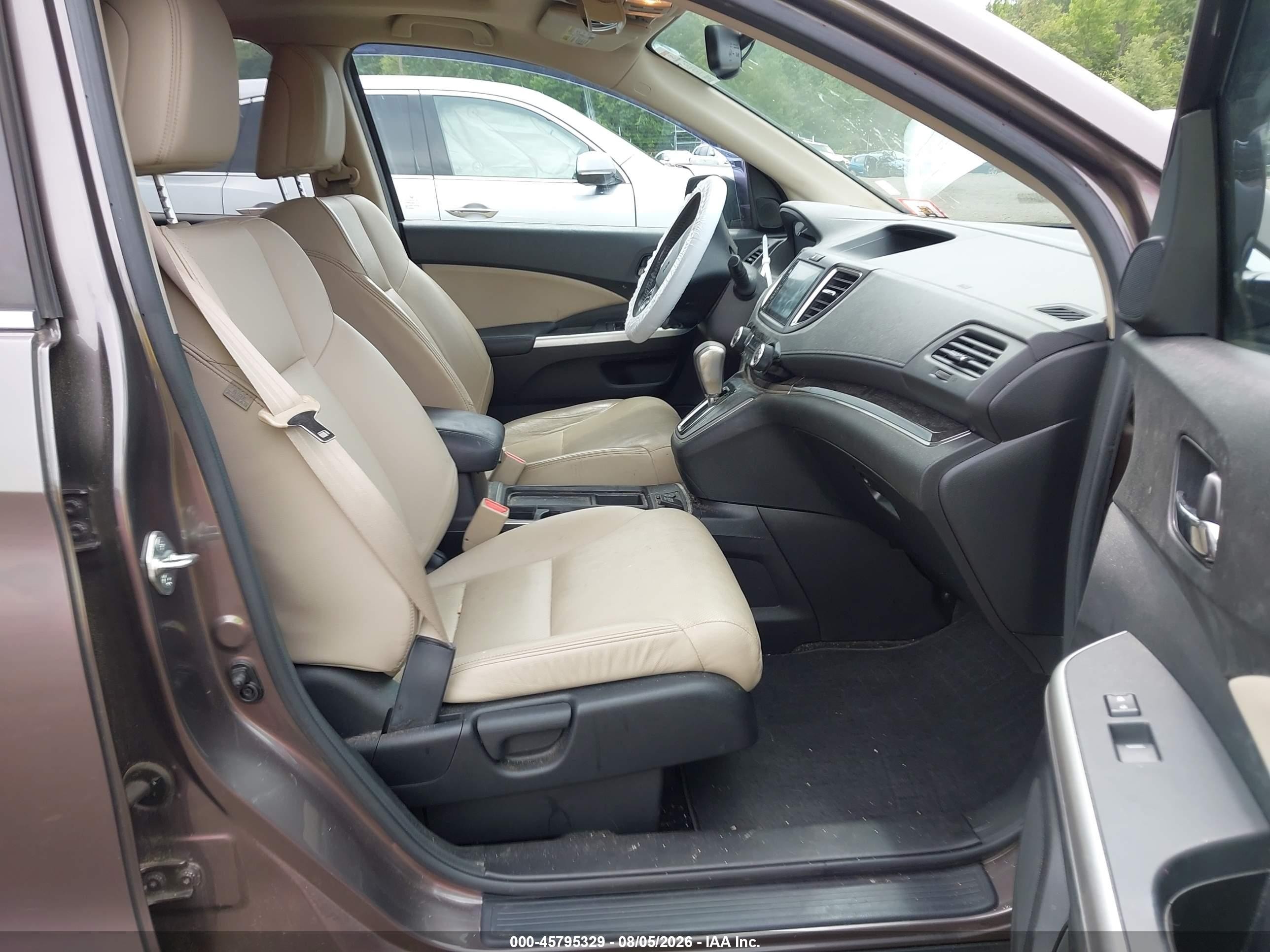 2015 Honda Cr-v Ex-l Gray vin: 2HKRM4H76FH661774