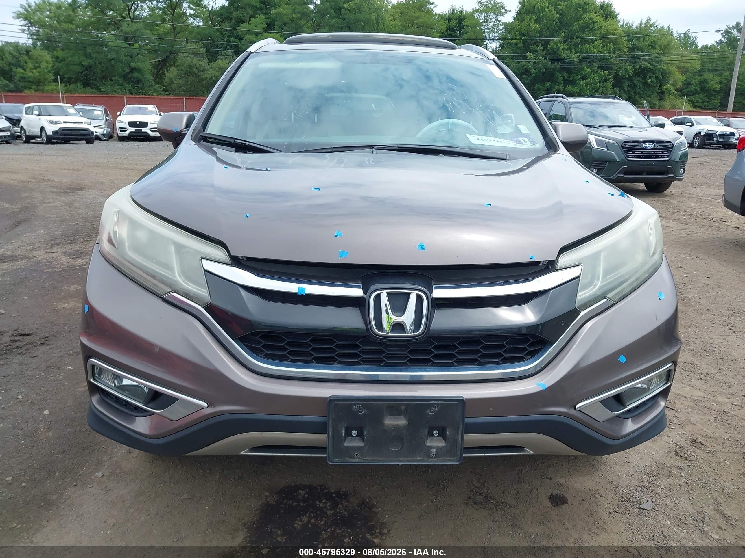 2015 Honda Cr-v Ex-l Gray vin: 2HKRM4H76FH661774