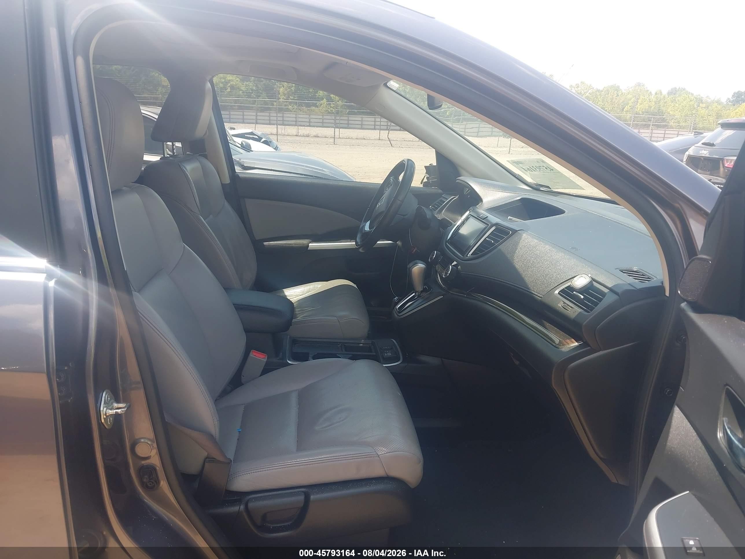 2015 Honda Cr-v Ex-l Gray vin: 2HKRM4H76FH662343