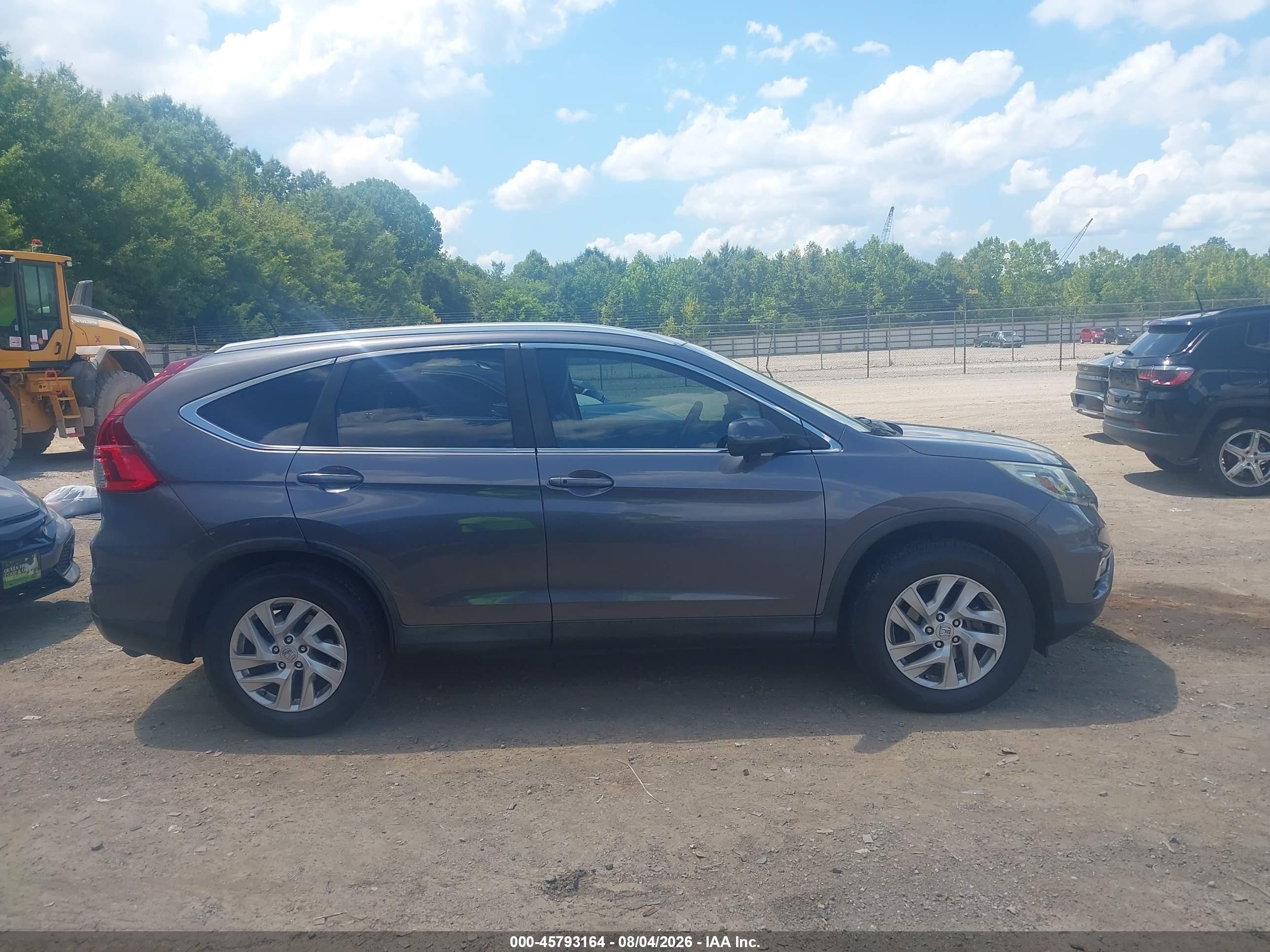 2015 Honda Cr-v Ex-l Gray vin: 2HKRM4H76FH662343