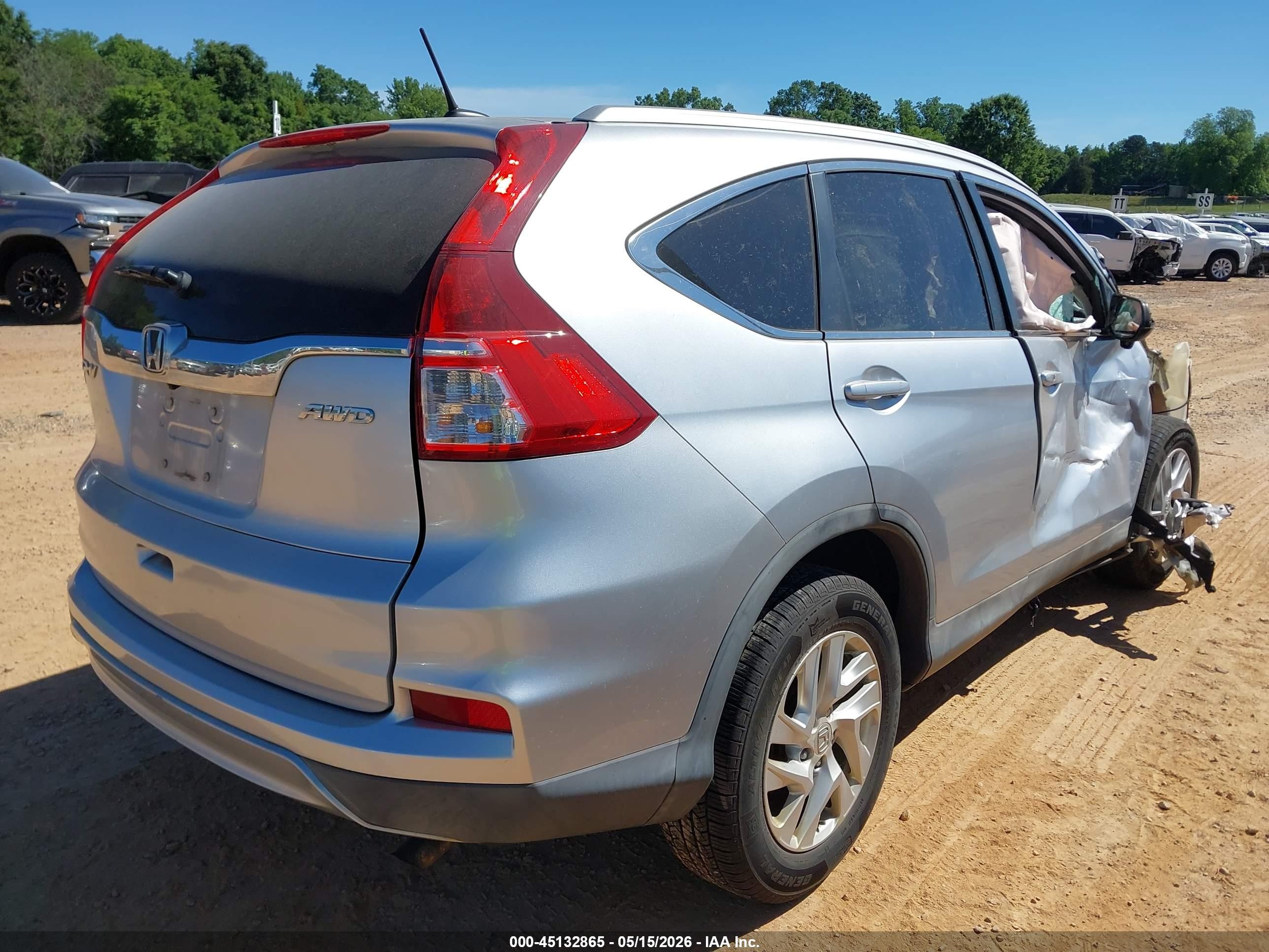 2015 Honda Cr-v Ex-l Серебряный vin: 2HKRM4H76FH667381