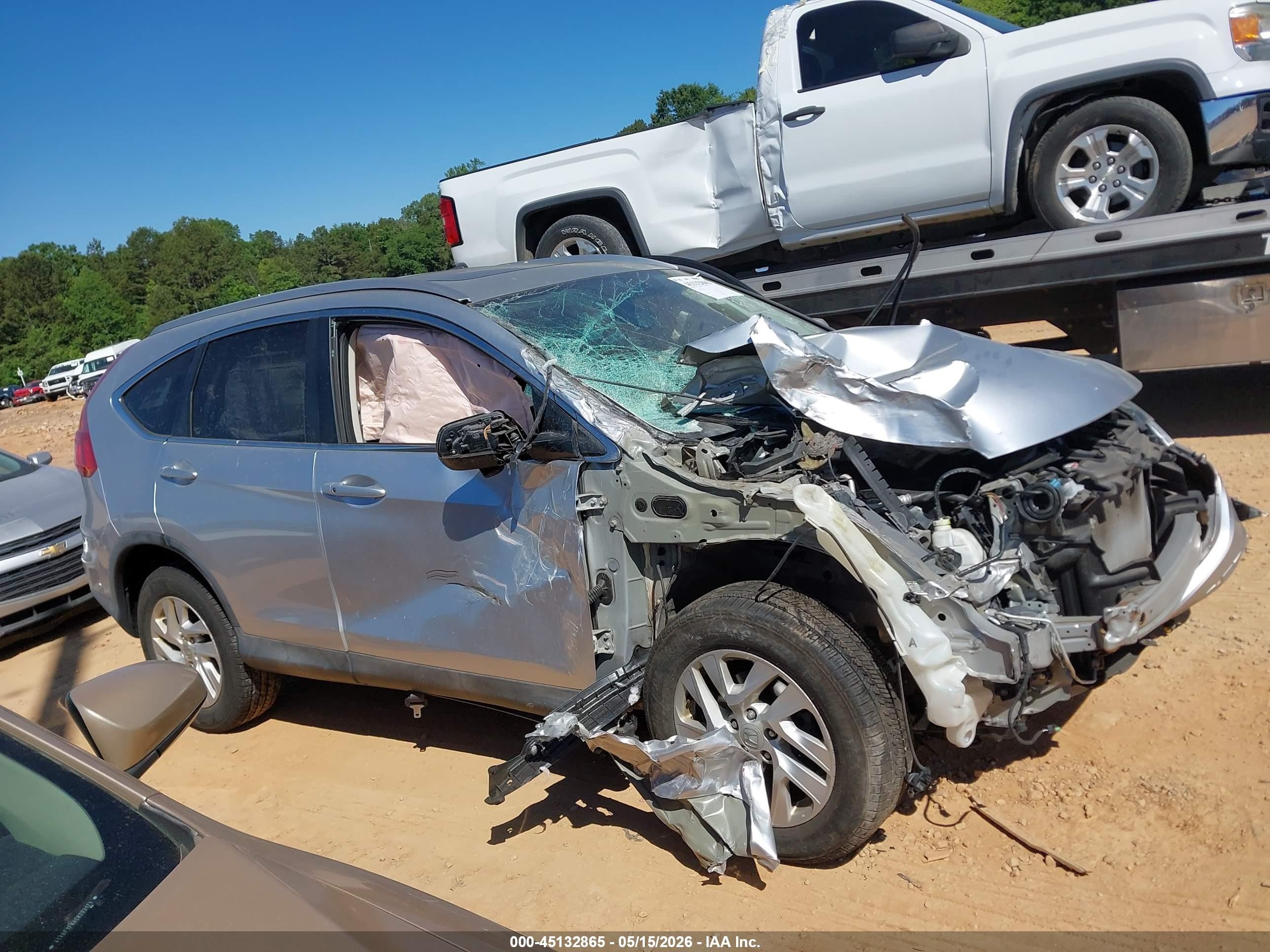 2015 Honda Cr-v Ex-l Серебряный vin: 2HKRM4H76FH667381