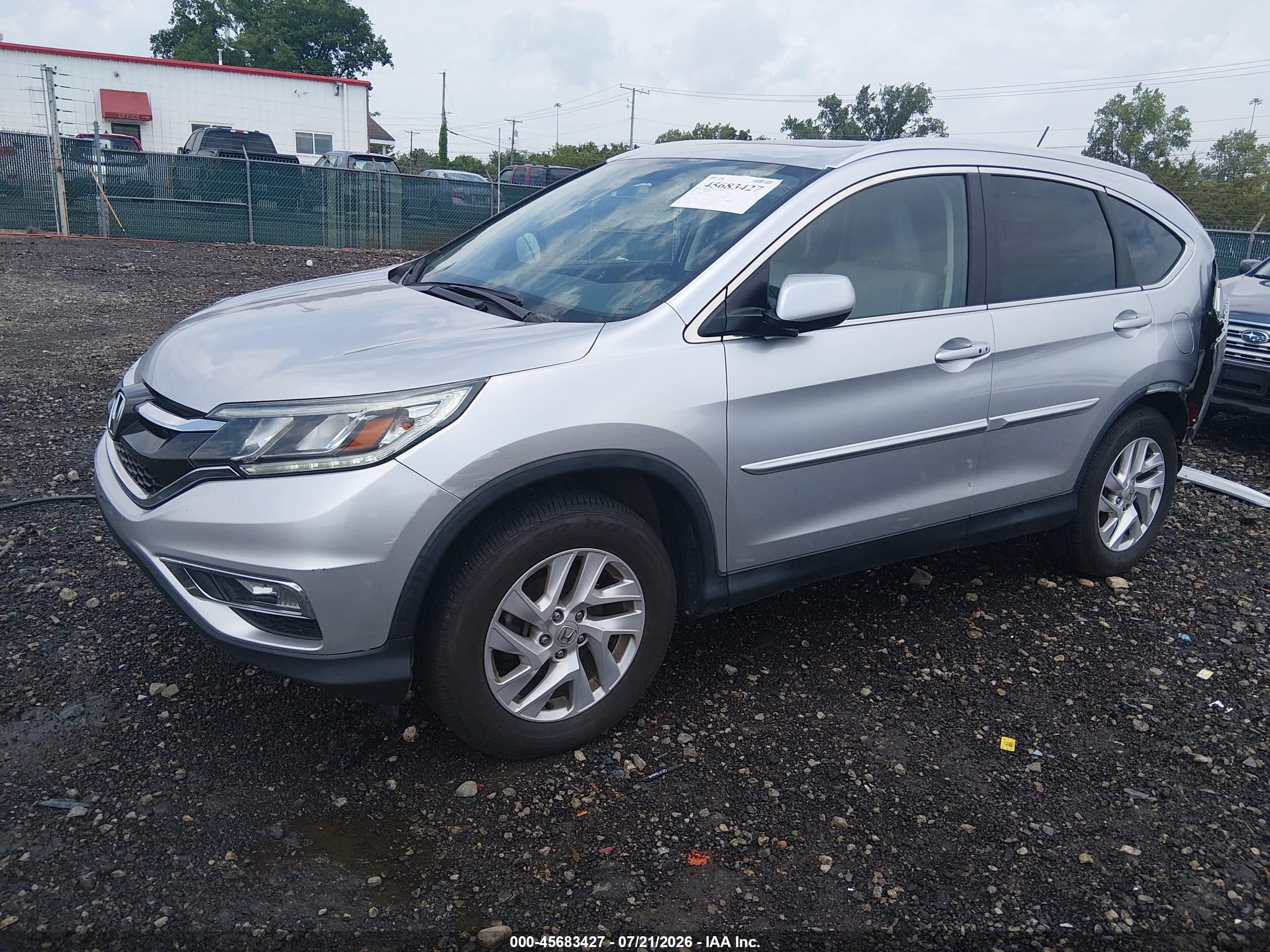 2015 Honda Cr-v Ex-l Silver vin: 2HKRM4H76FH667641