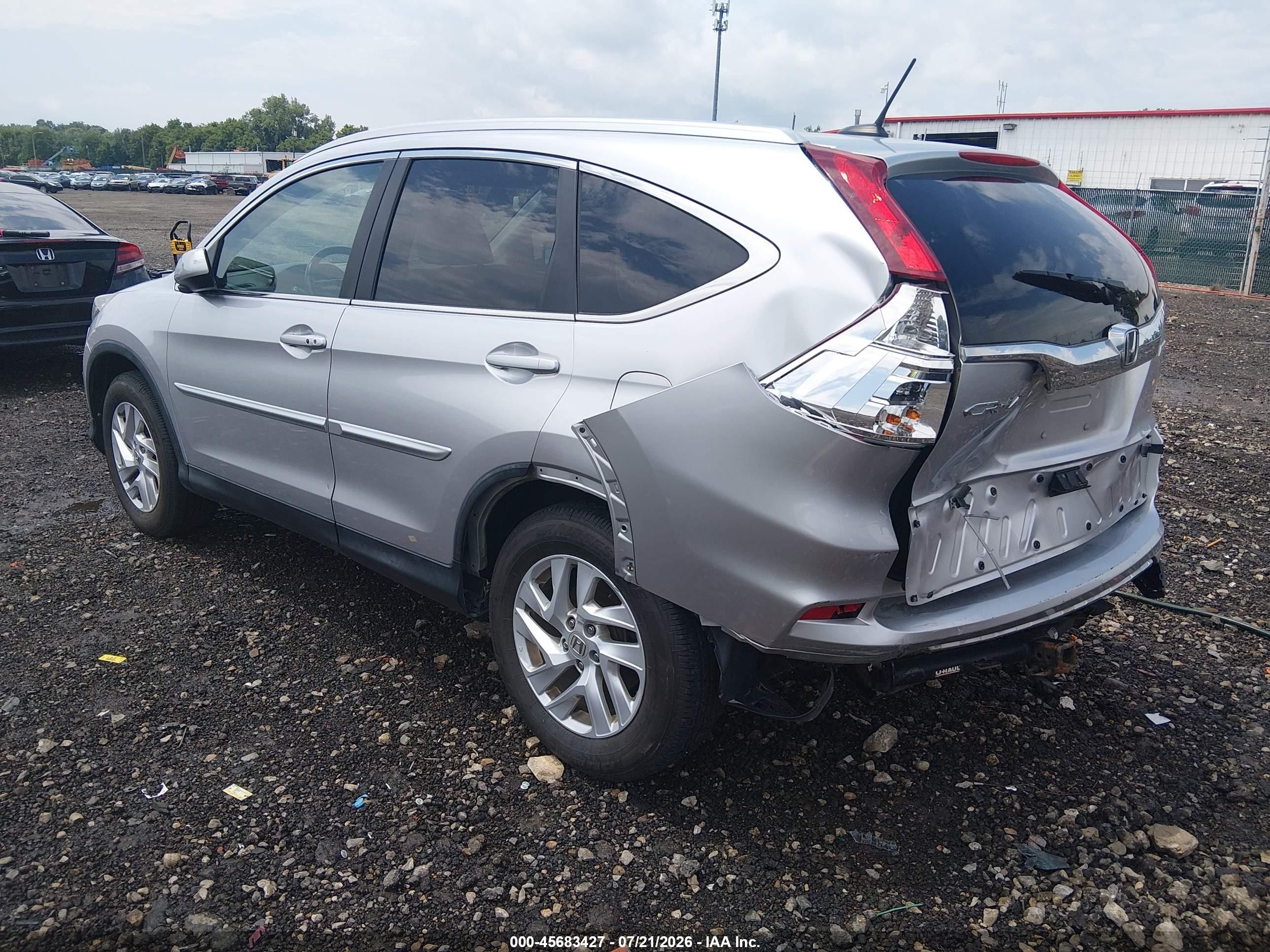 2015 Honda Cr-v Ex-l Silver vin: 2HKRM4H76FH667641
