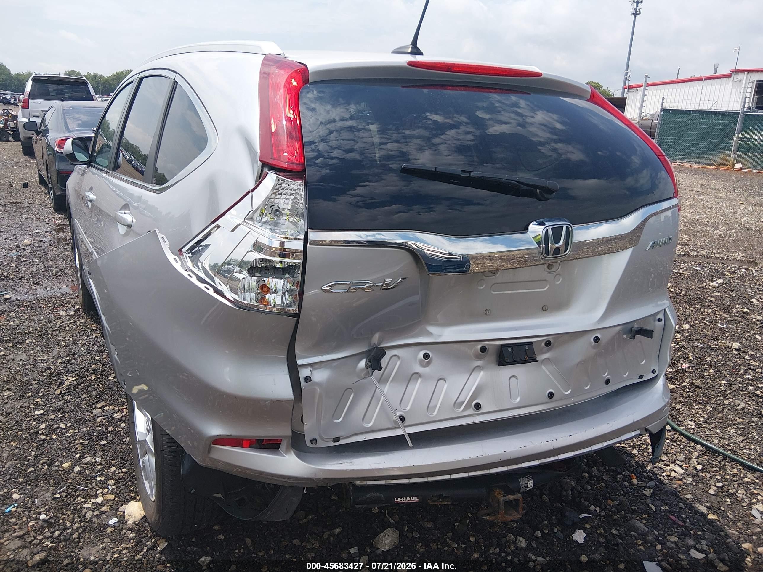 2015 Honda Cr-v Ex-l Silver vin: 2HKRM4H76FH667641