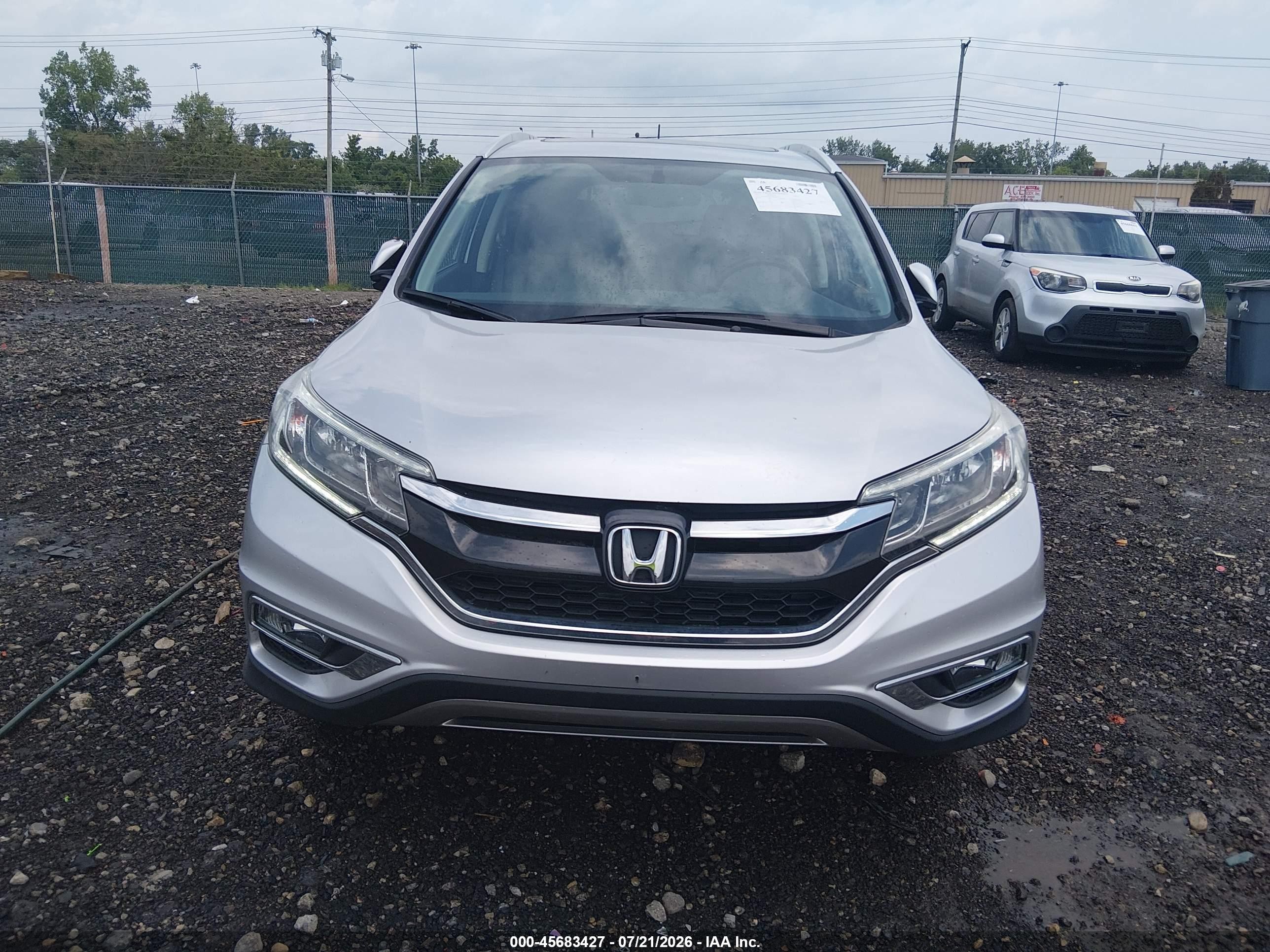 2015 Honda Cr-v Ex-l Silver vin: 2HKRM4H76FH667641