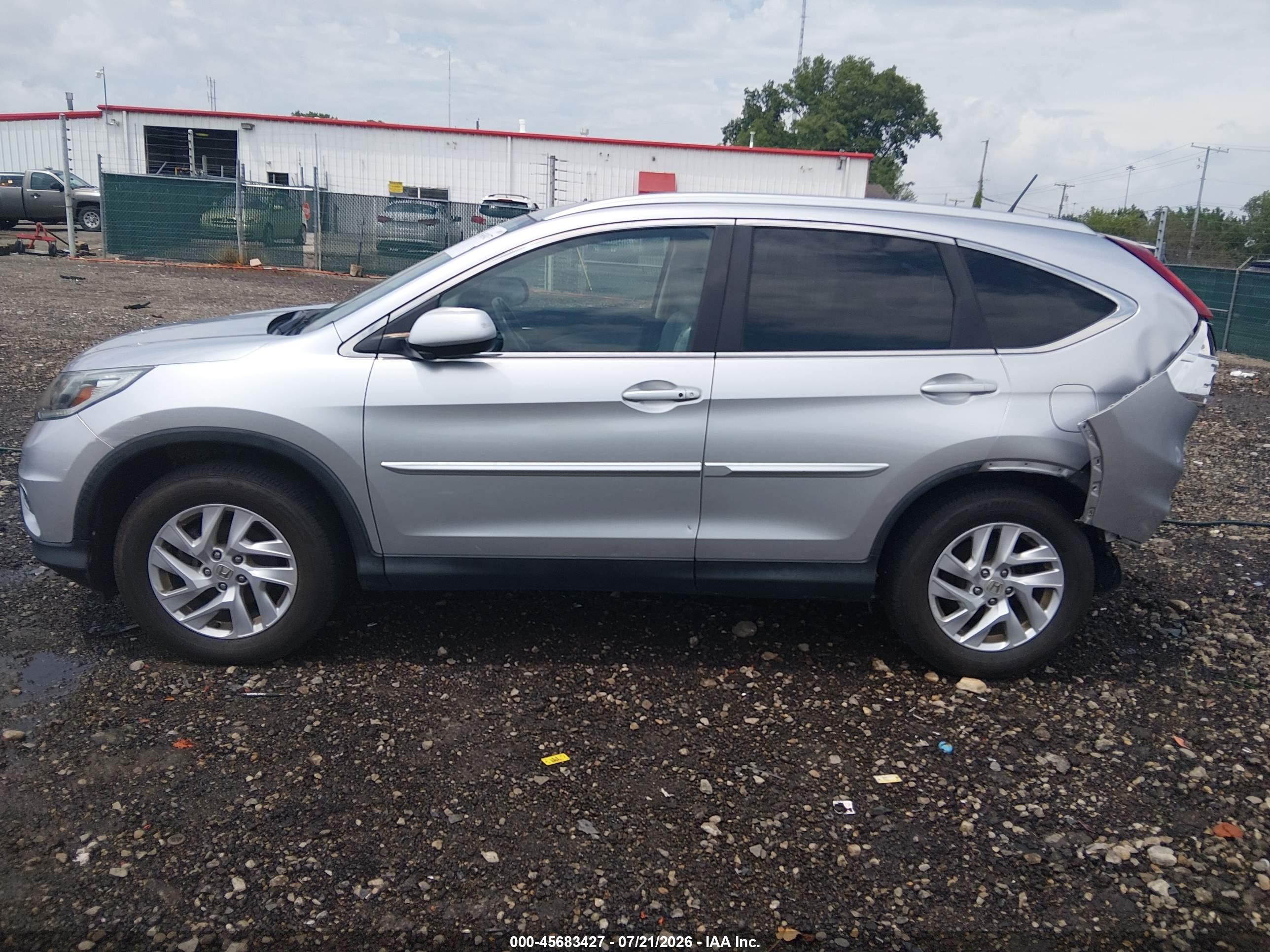 2015 Honda Cr-v Ex-l Silver vin: 2HKRM4H76FH667641