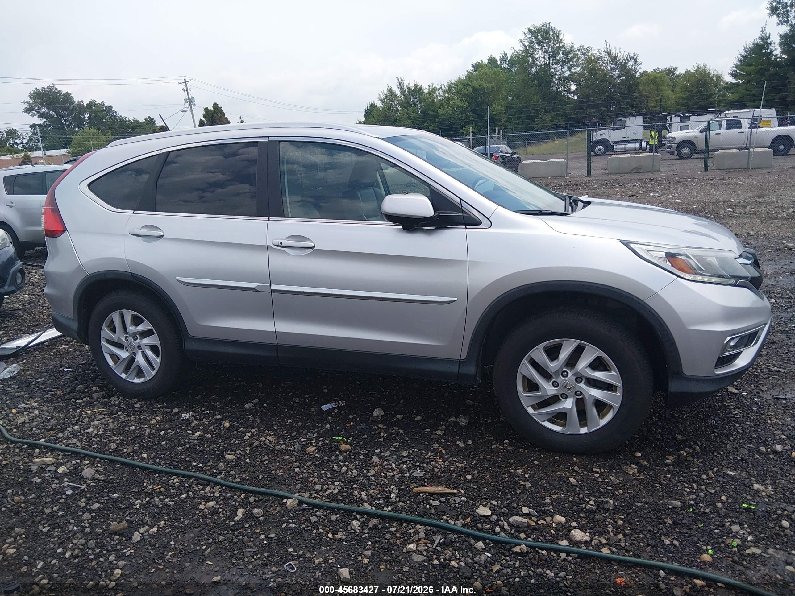 2015 Honda Cr-v Ex-l Silver vin: 2HKRM4H76FH667641