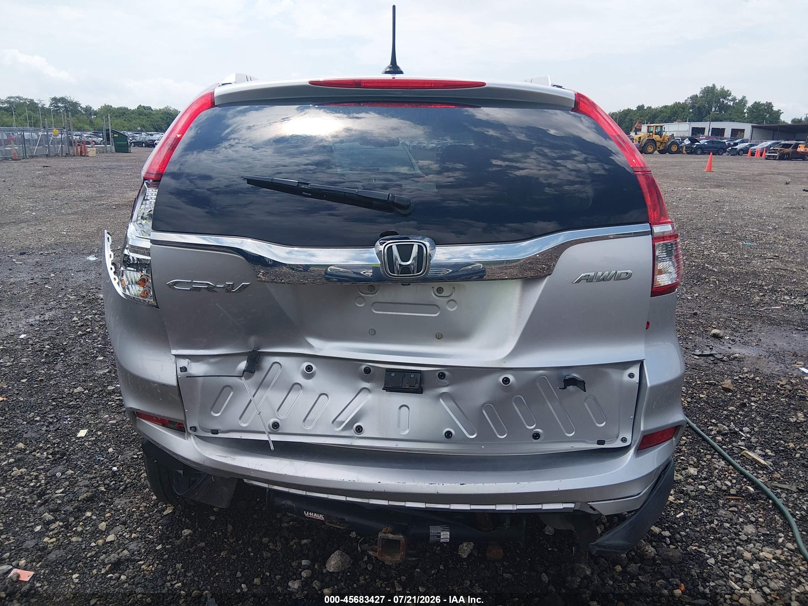 2015 Honda Cr-v Ex-l Silver vin: 2HKRM4H76FH667641