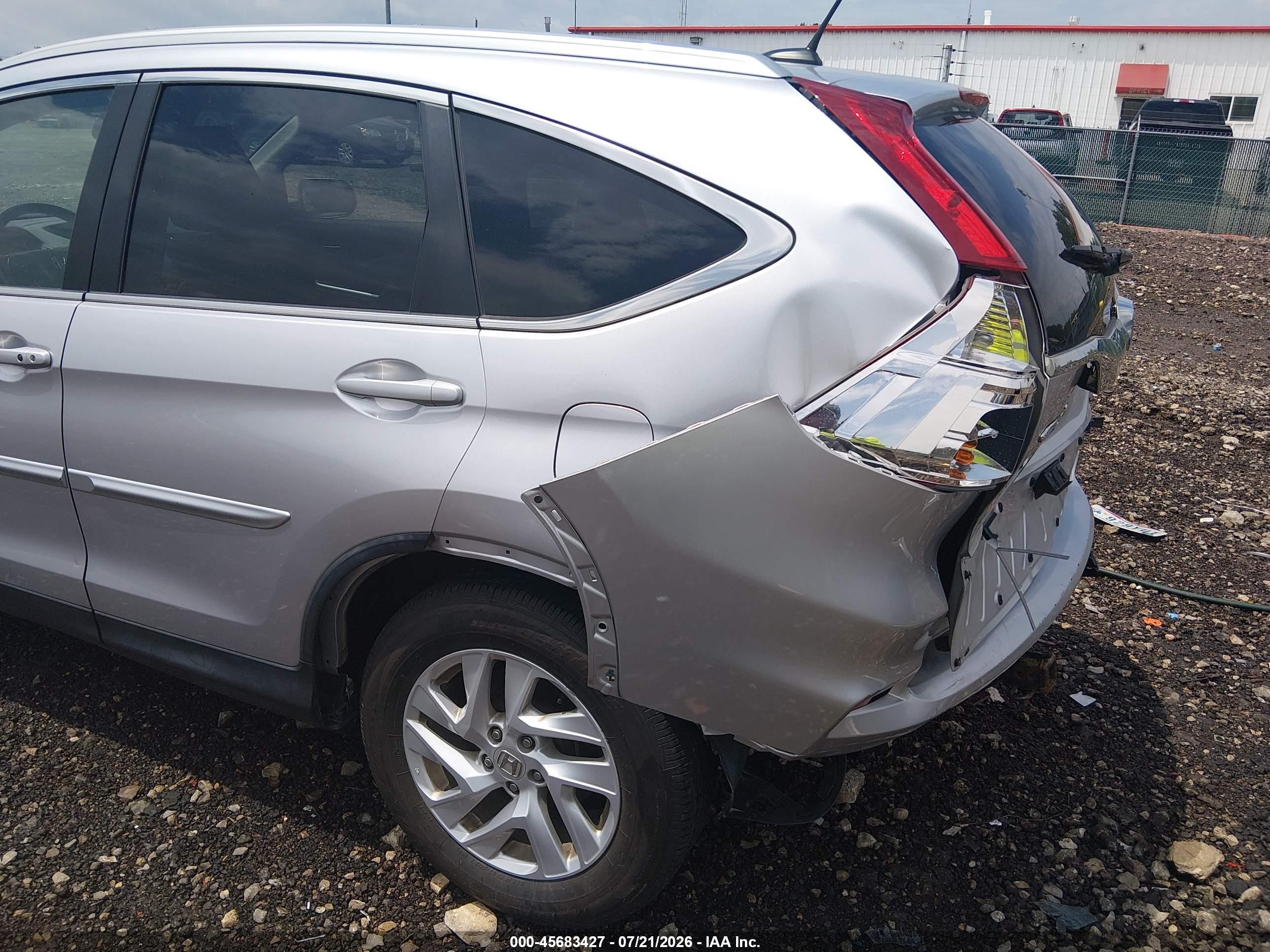 2015 Honda Cr-v Ex-l Silver vin: 2HKRM4H76FH667641