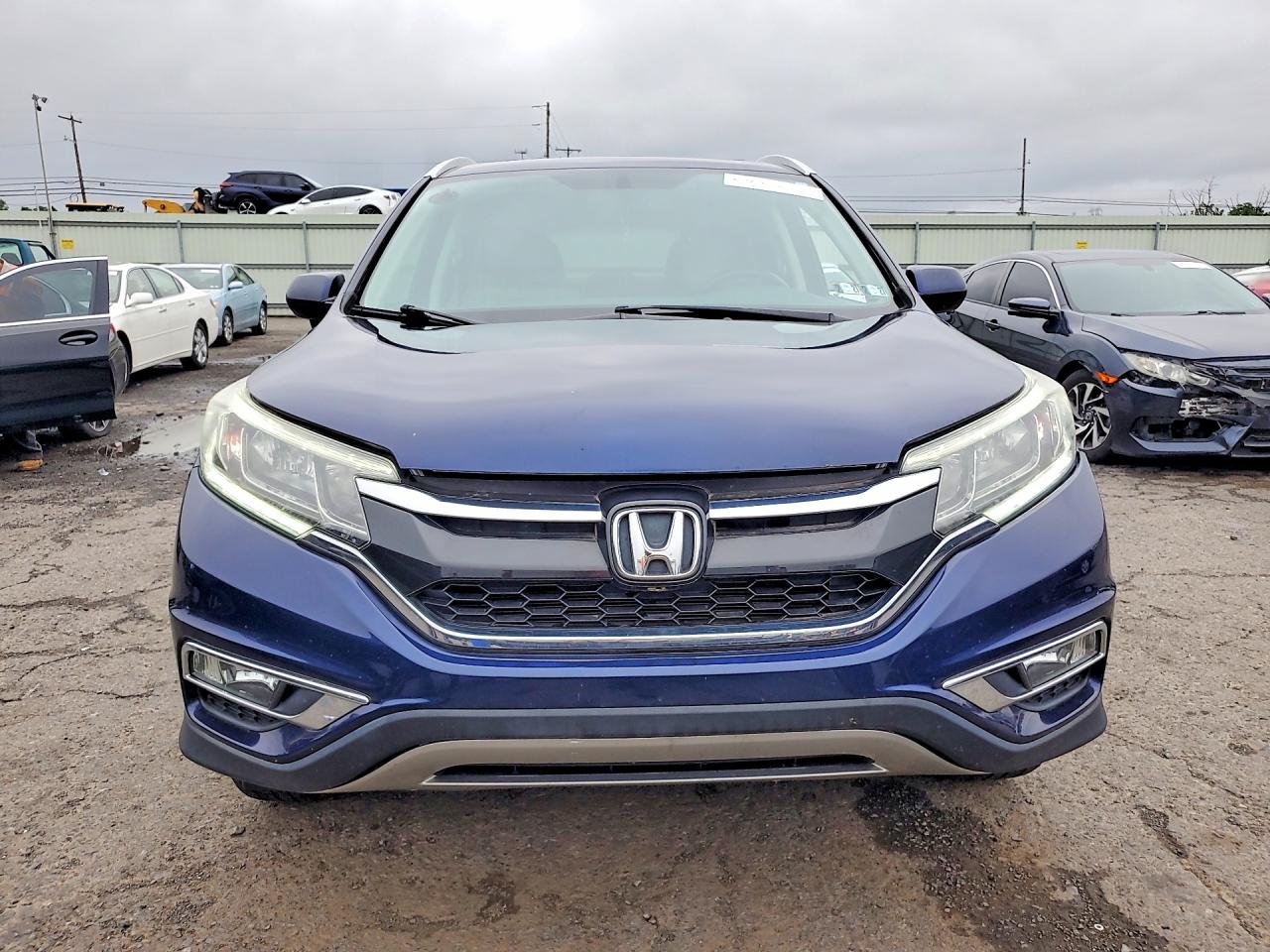 2015 Honda Cr-v Exl Blue vin: 2HKRM4H76FH675111